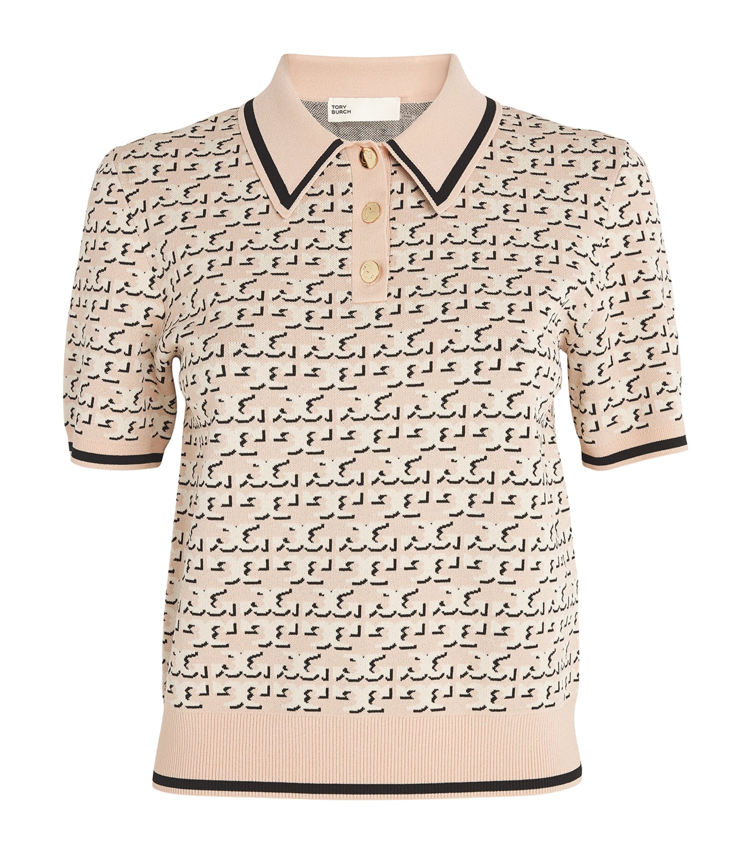 Shop Tory Burch Jacquard Polo Shirt