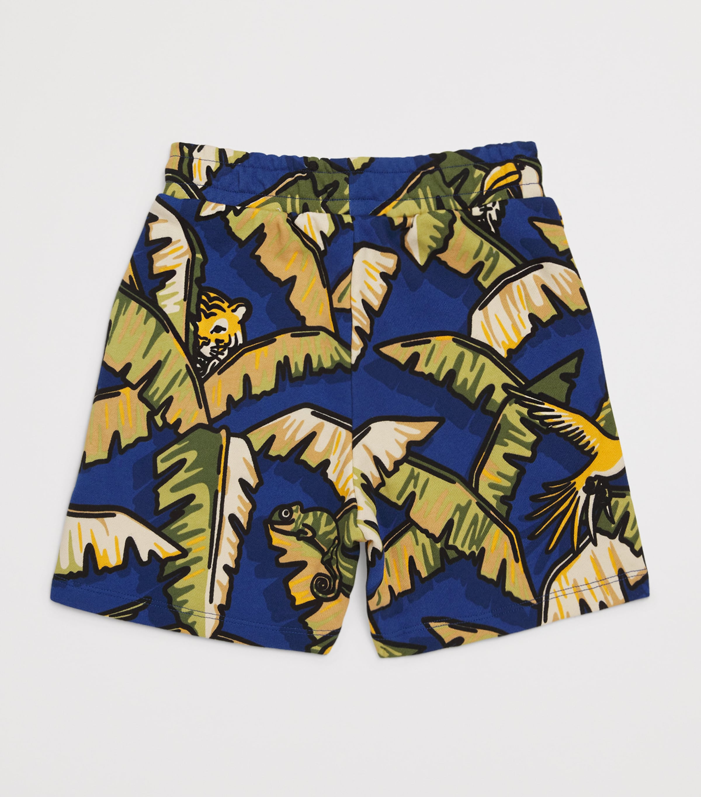 Kenzo Kids Coton Jersey Jungle Shorts (2-14 Years) Blue Image 2