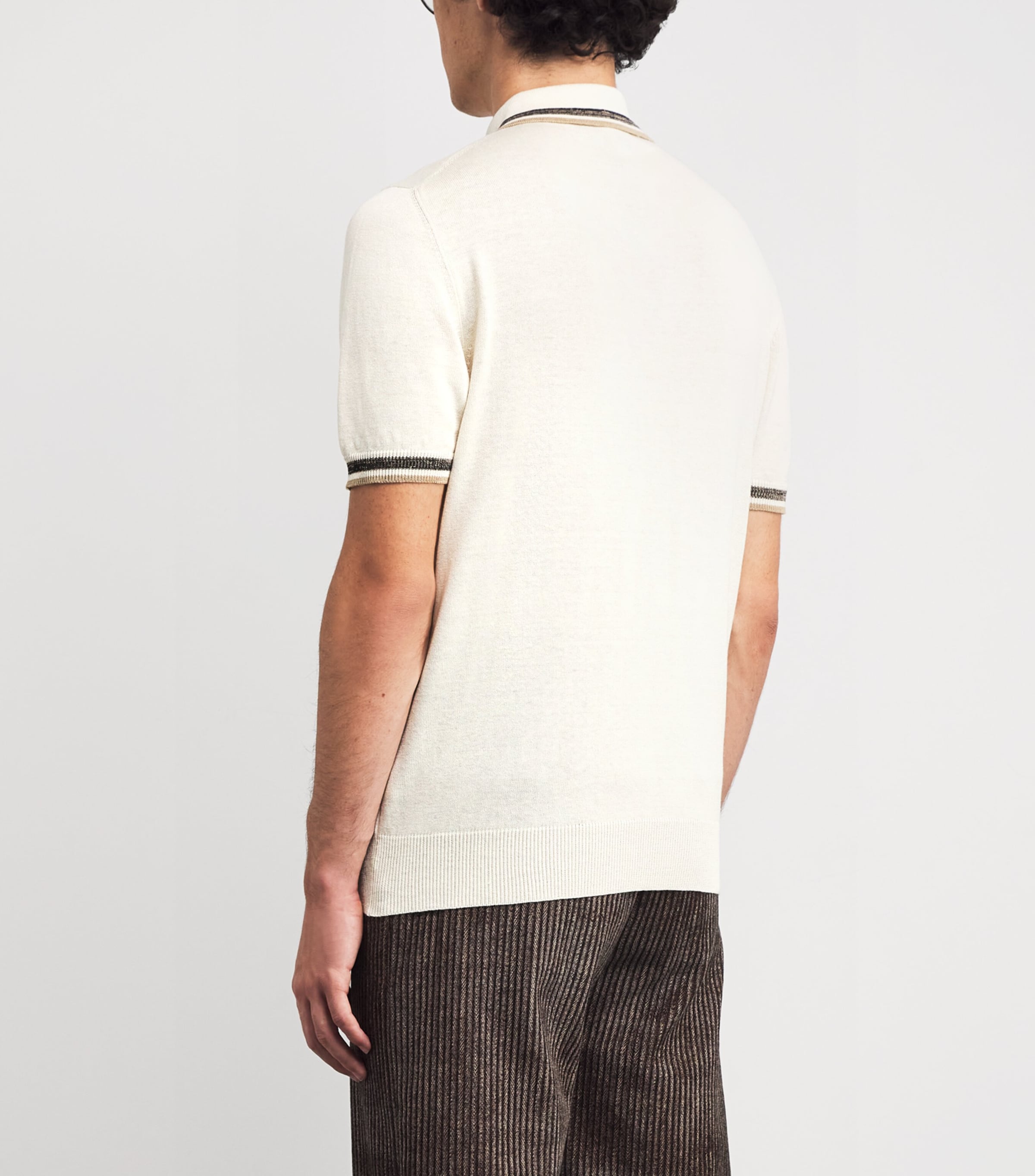 Silk-Linen Polo Shirt 020 Image 4