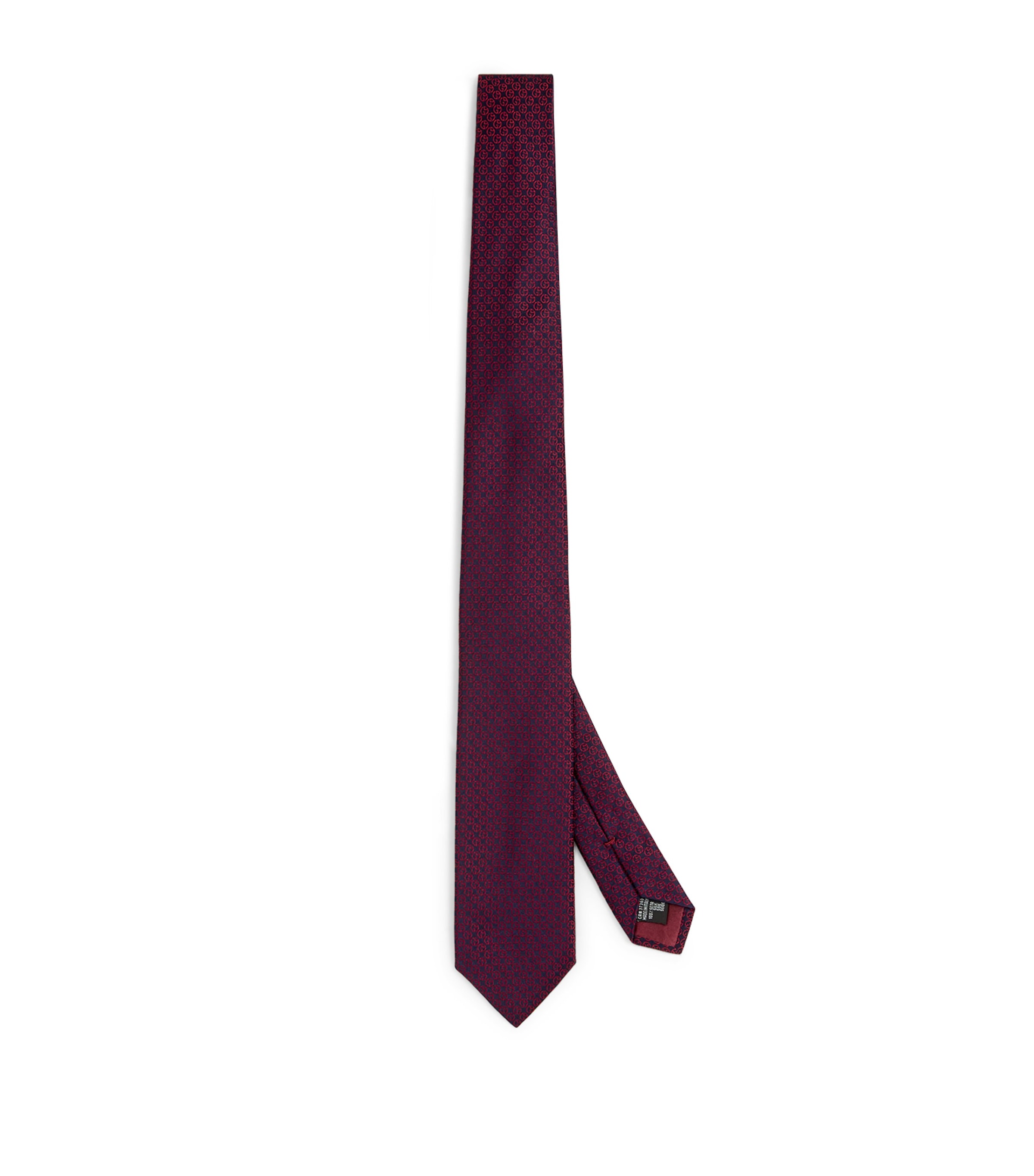 Giorgio Armani Silk Monogram Jacquard Tie In Red