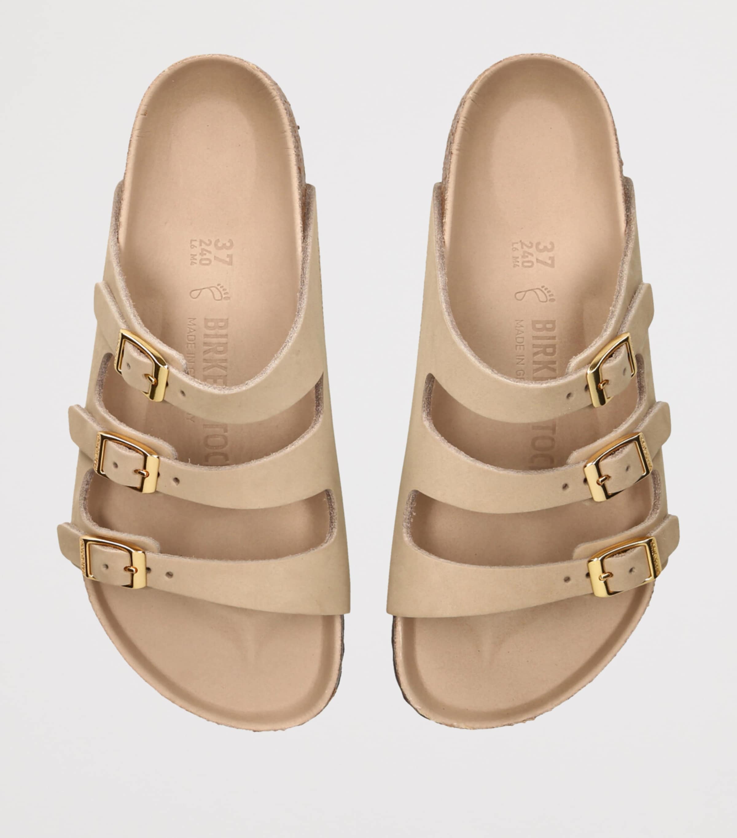 スリッポン BIRKENSTOCK BEIGE LEATHER FLORIDA SLIPPERS Birkenstock Leather Florida Sandals | Harrods US