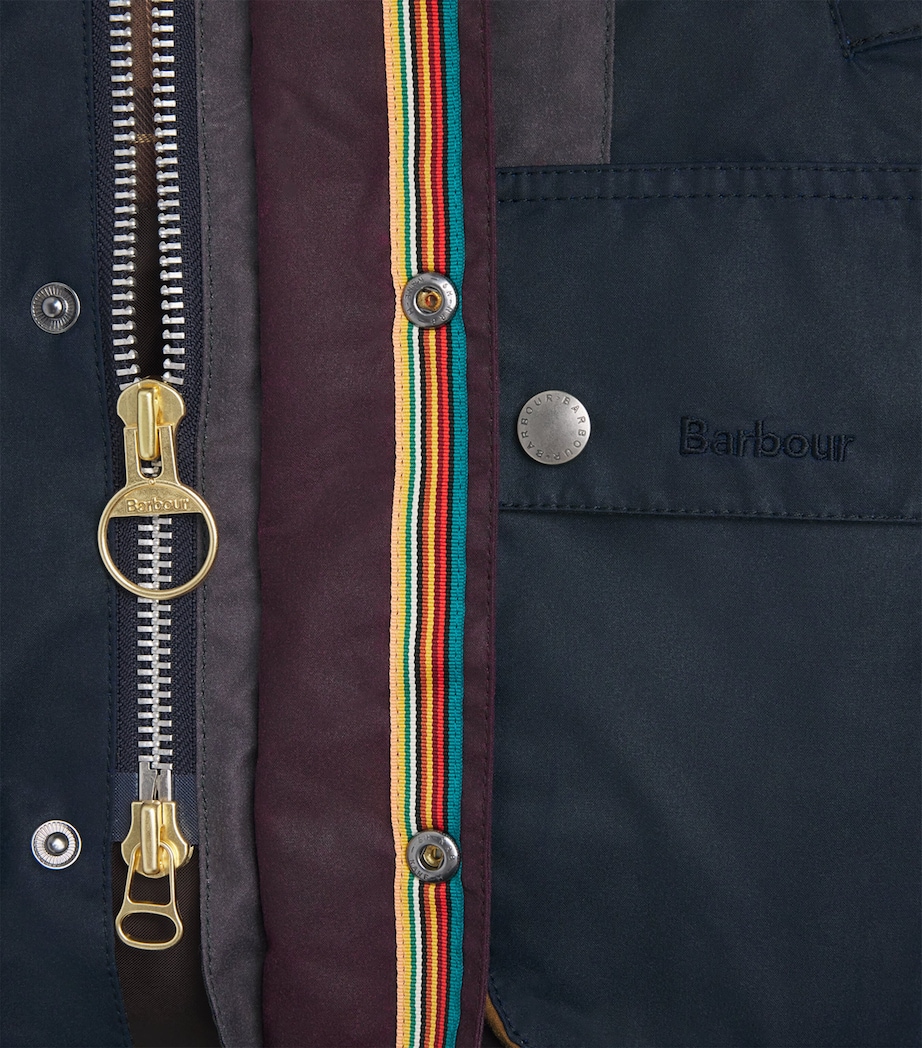x Paul Smith Waxed Stripe Oversized Bedale Jacket STRIPE Image 5