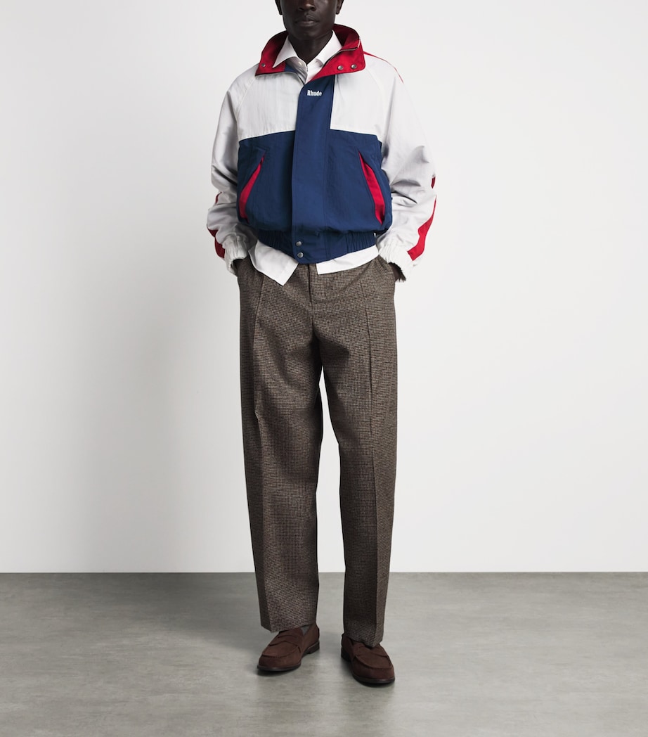 Rhude Mens Dakar Off-Road Track Jacket Cream/navy/red Image 2