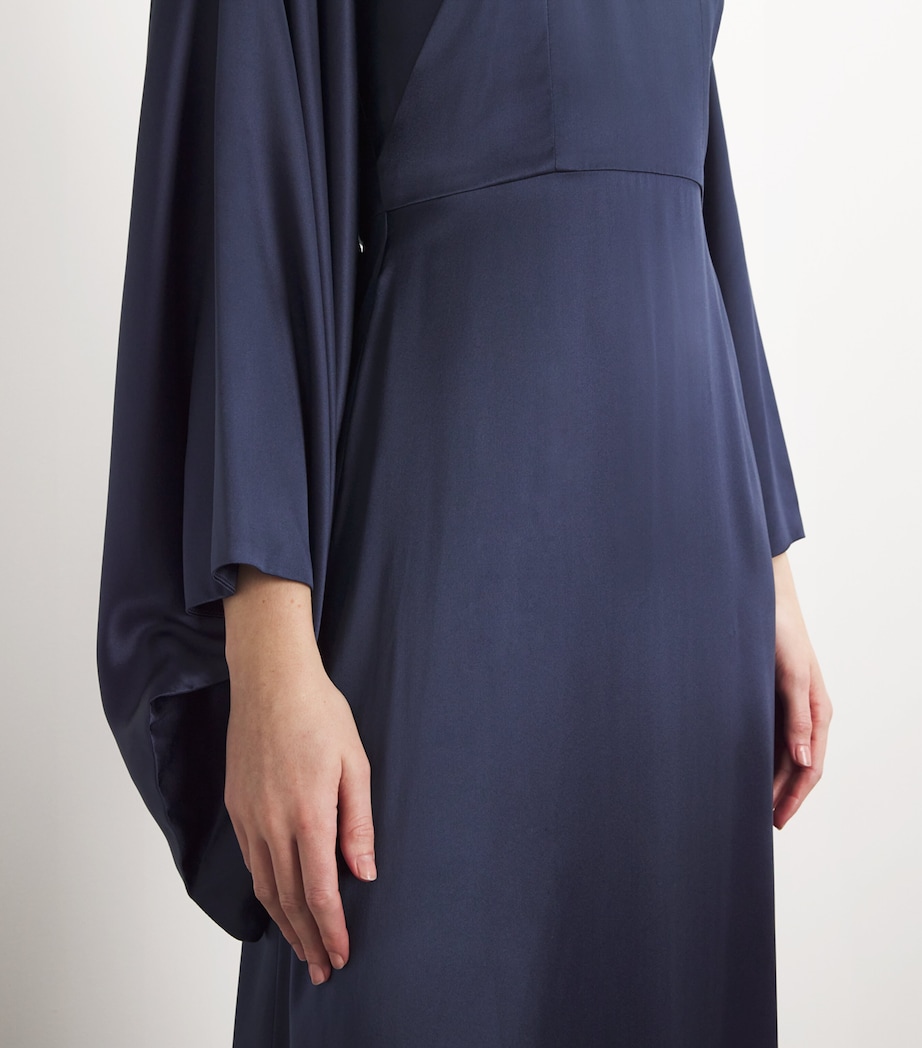 Silk-Crystal Cleo Gown NAVY Image 6