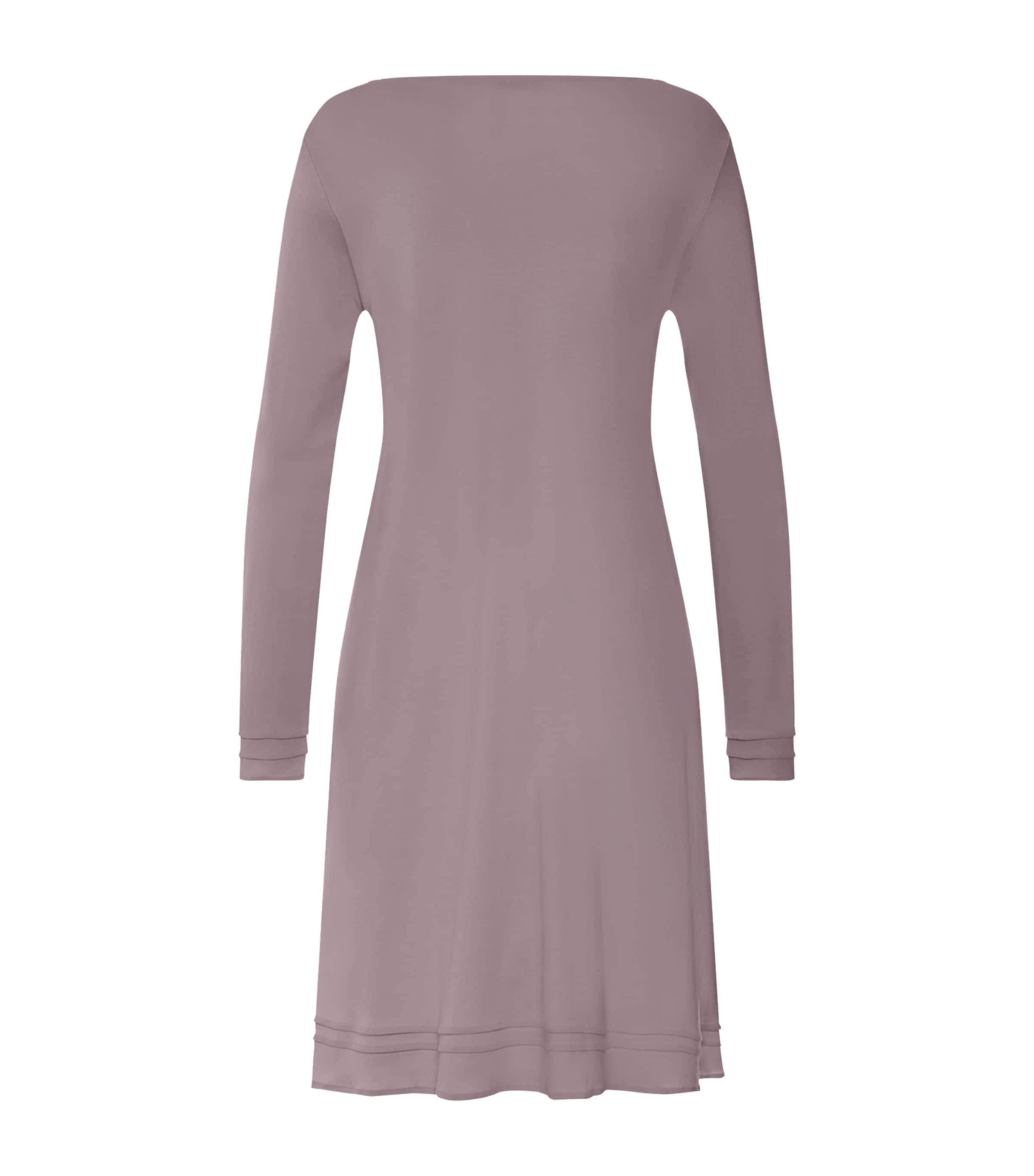 Hanro Womens Cotton Long-Sleeve Nightdress Stormy Rose Image 3