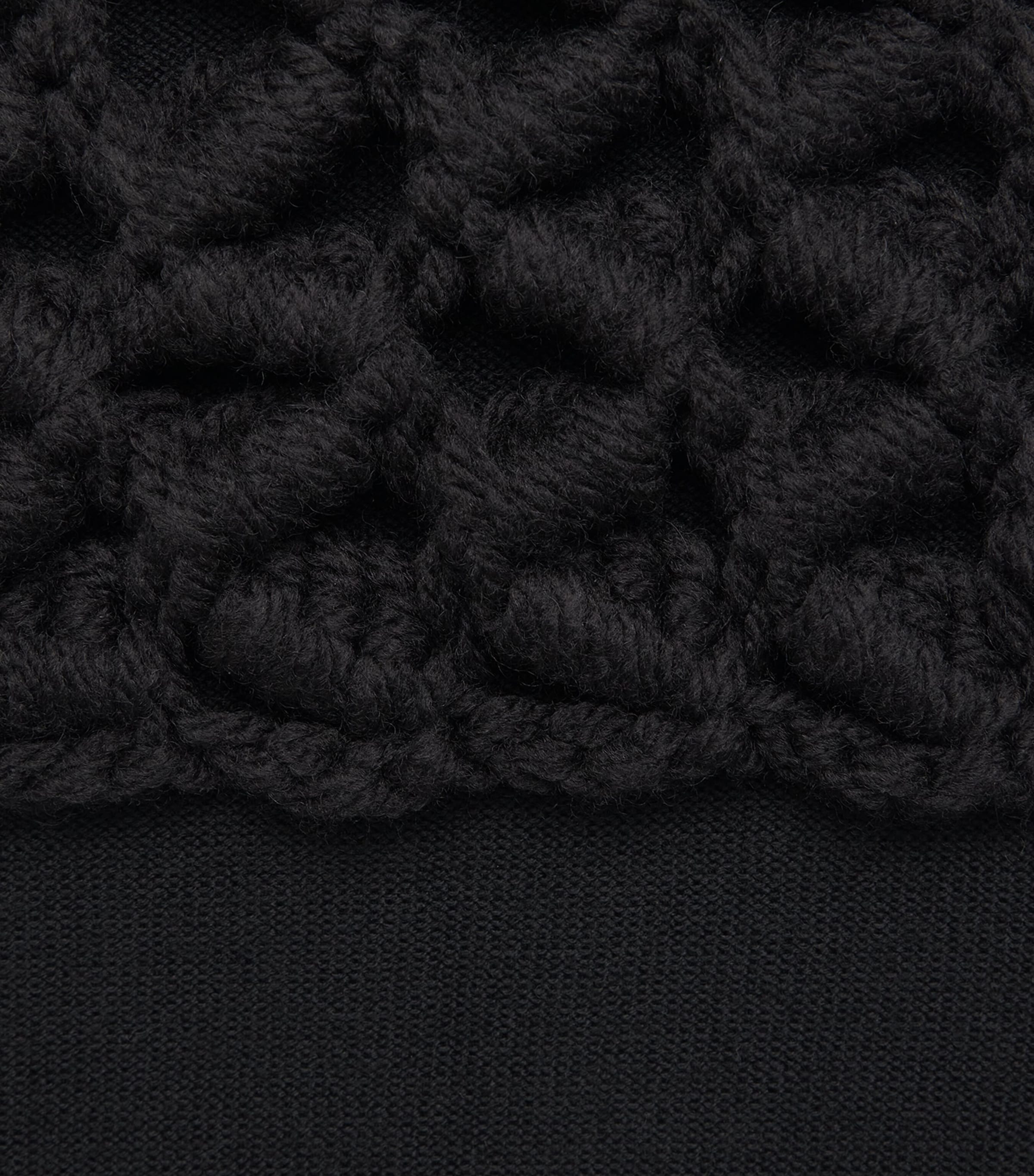 Comme Des Garçons Mens Wool-Blend Crochet Sweater Vest Black X Black Image 6