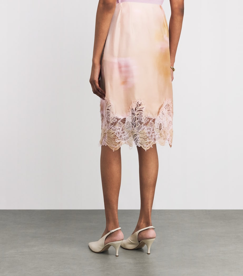 Fabiana Filippi Womens Silk Printed Midi Skirt Memento Rosae Image 5