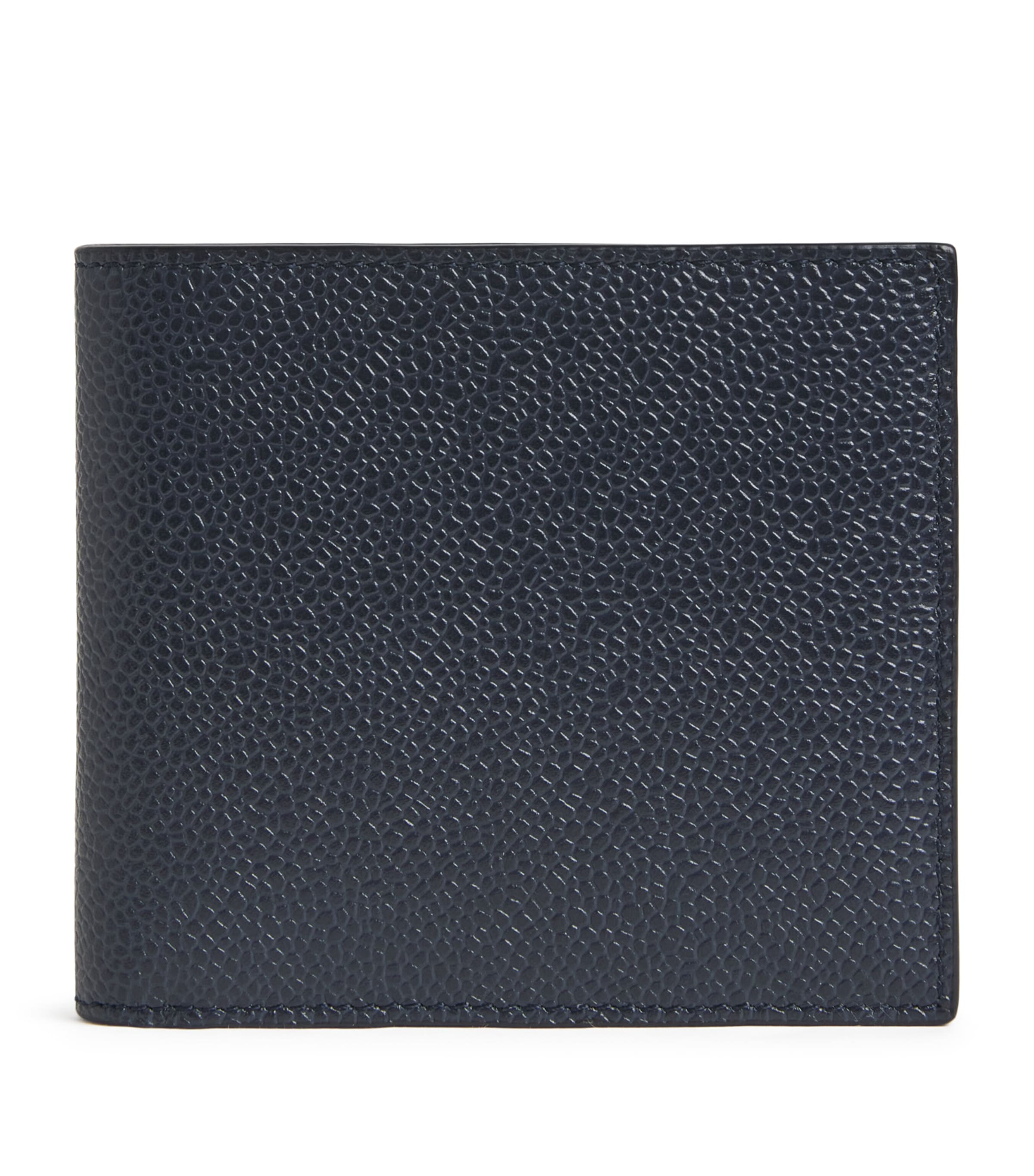 Leather Bifold Wallet NAVY Image 1
