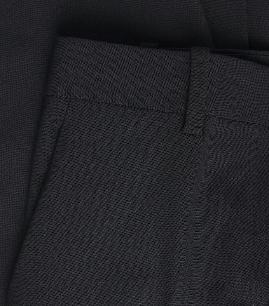 Theory Womens Wool Flared Trousers Black Image 6