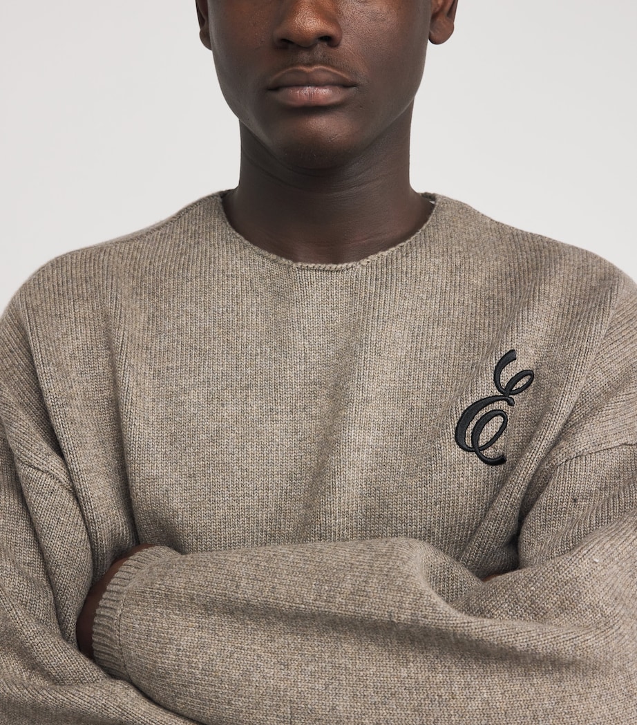 Waffle-Knit Script Sweater HOMESTEAD HEATHER Image 6