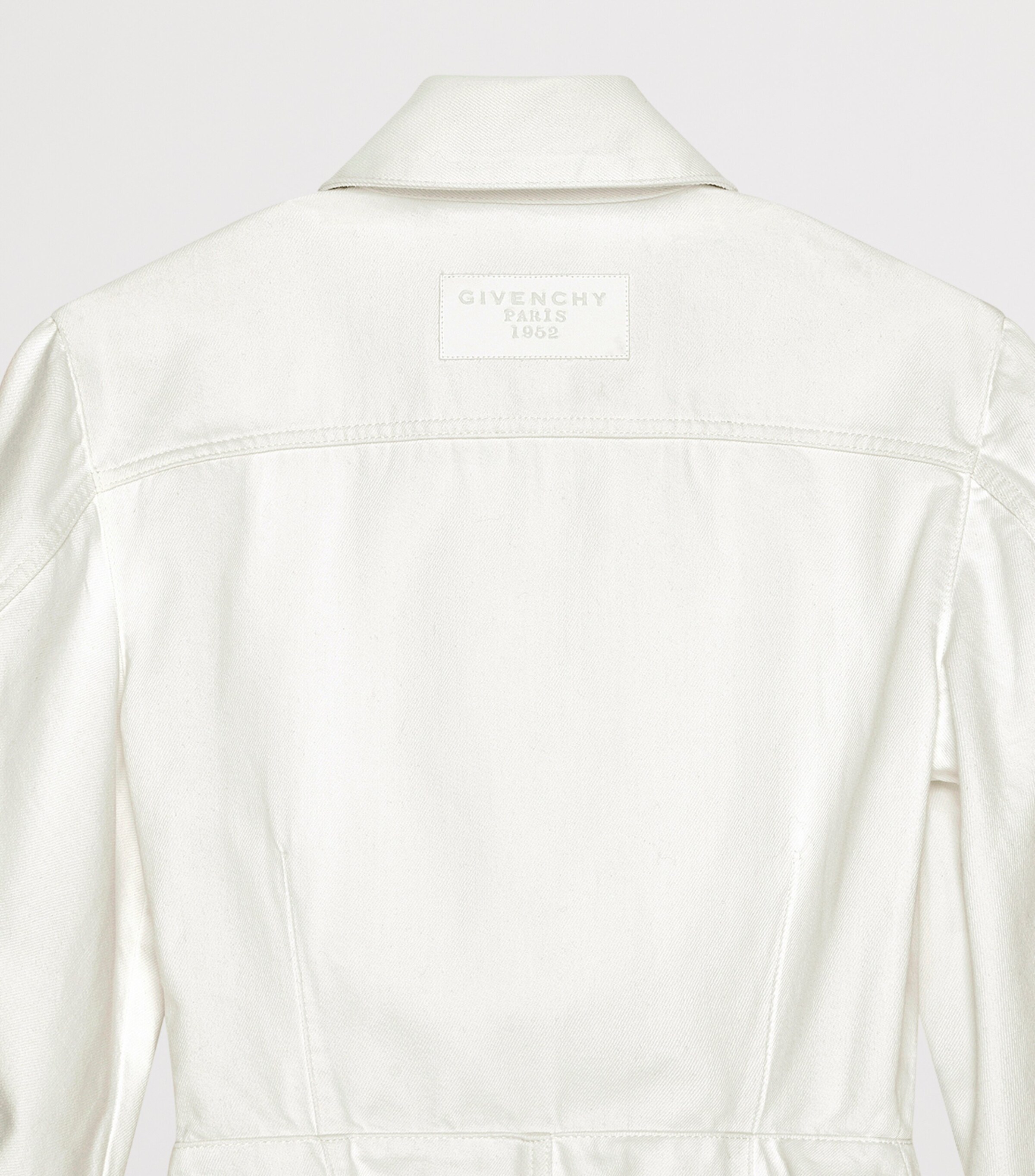 Givenchy Womens Cocoon Denim Mini Dress Off White Image 4