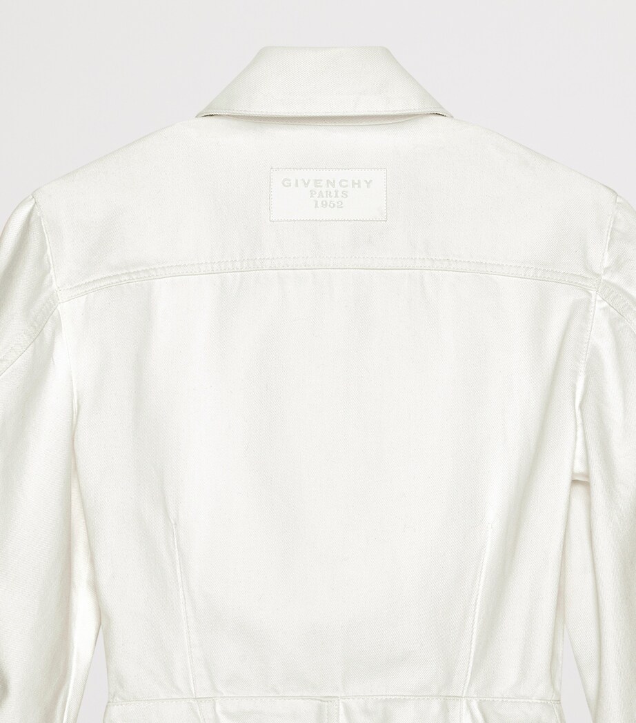 Cocoon Denim Mini Dress OFF WHITE Image 4