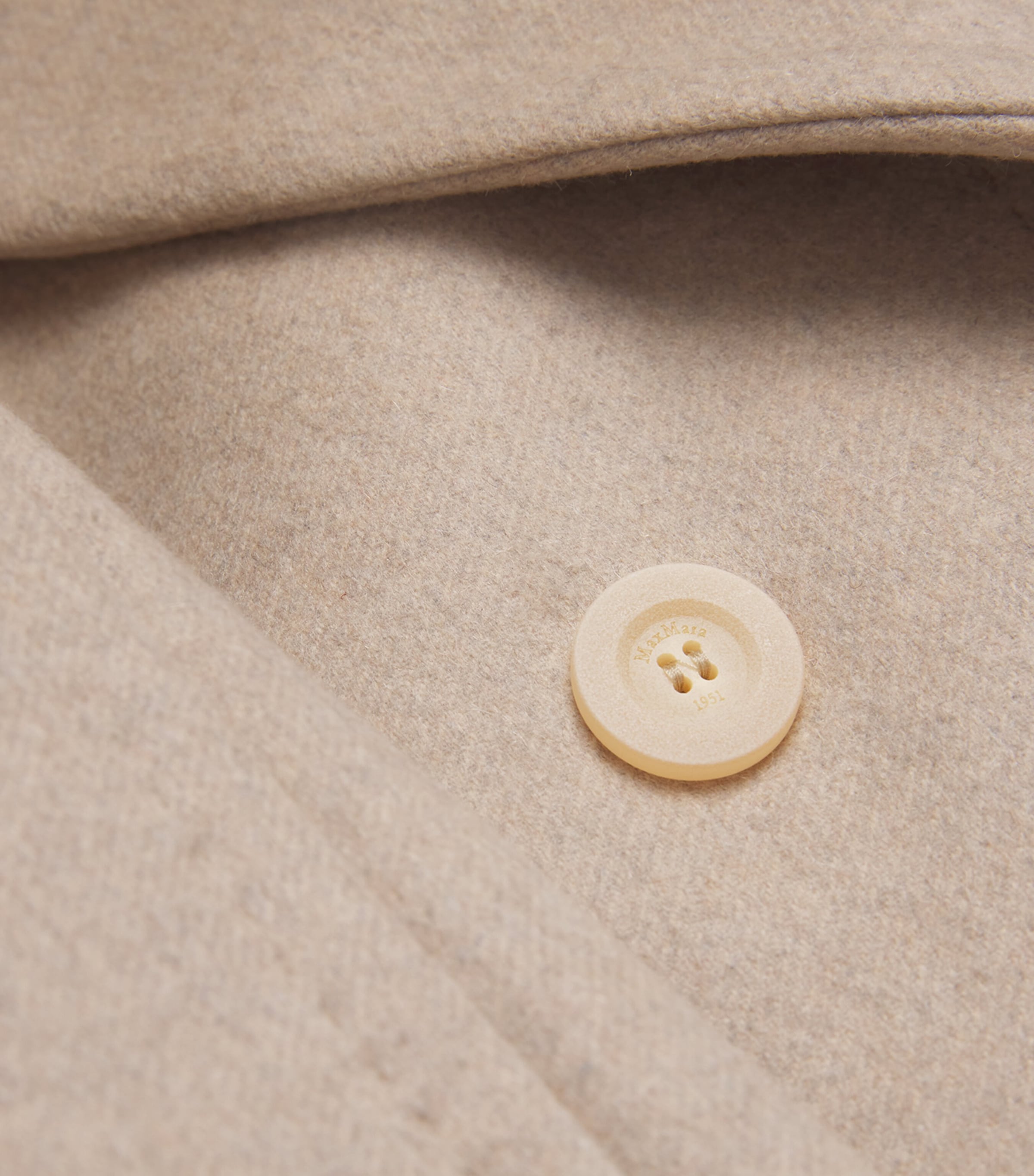 Wool Shawl-Collar Oversized Jacket SAND Image 5