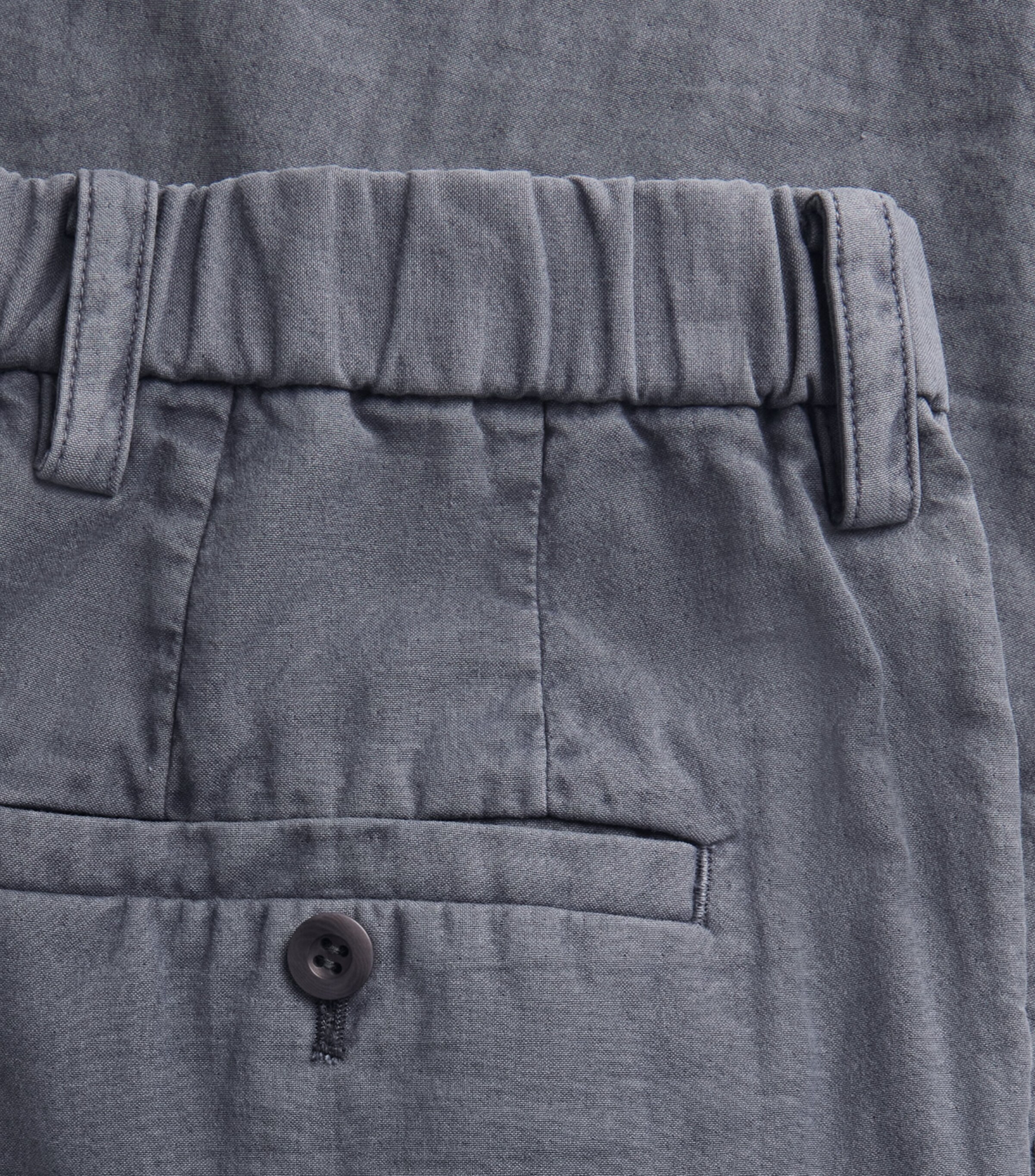 IM MEN Mens Cotton Pigment-Dyed Trousers Charcoal Gray Image 6