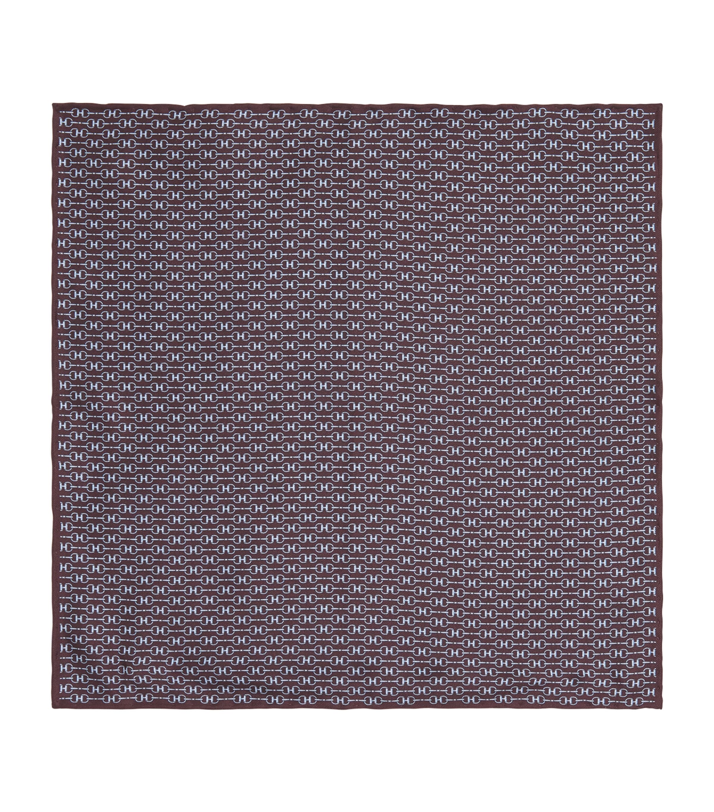 Harrods Silk Pocket Square Burgundy Image 1