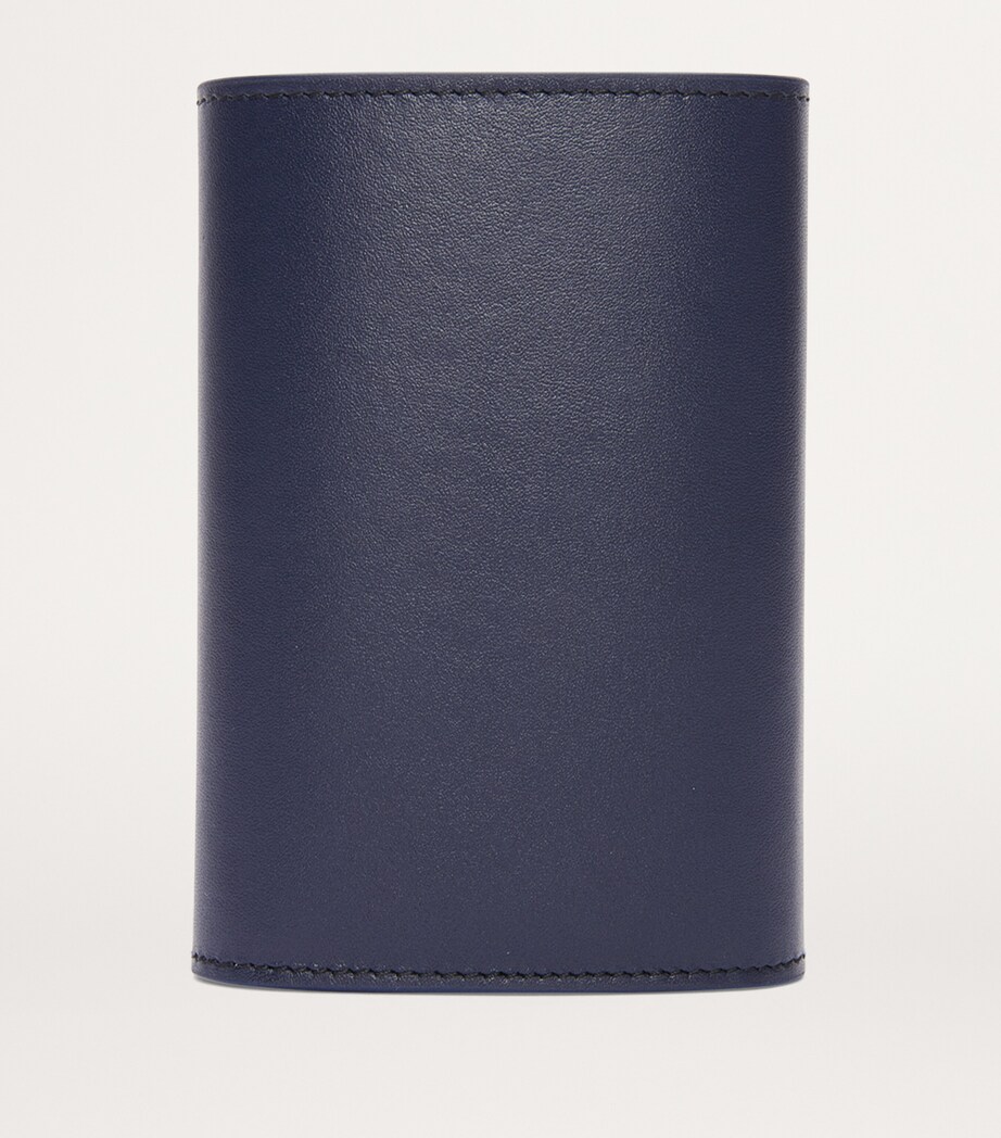 LOEWE Small Leather Pebble Wallet Abyss Blue Image 3