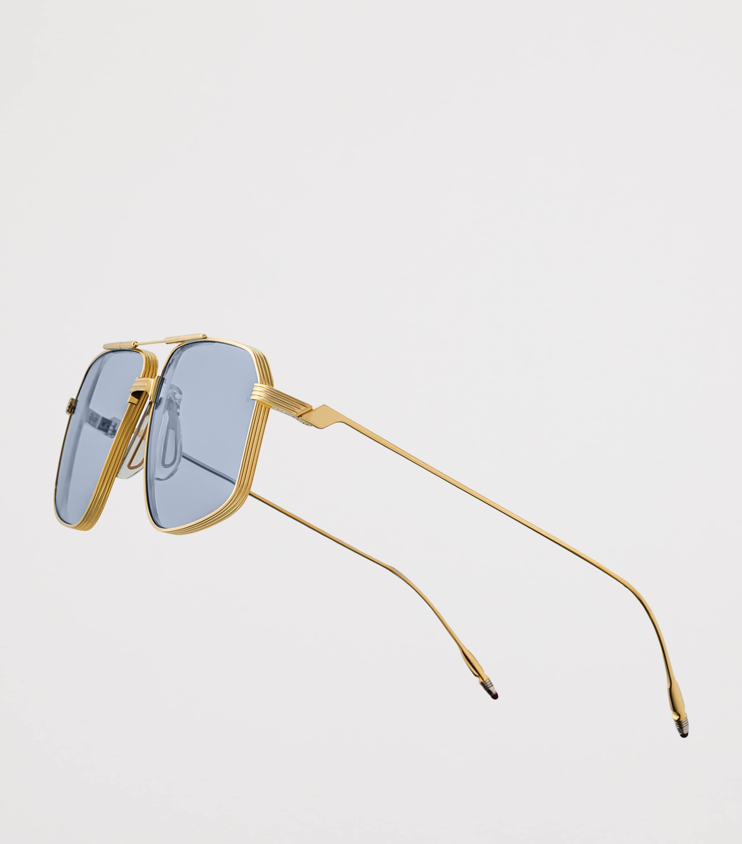 Jacques Marie Mage Metal Jagger Sunglasses In Blue