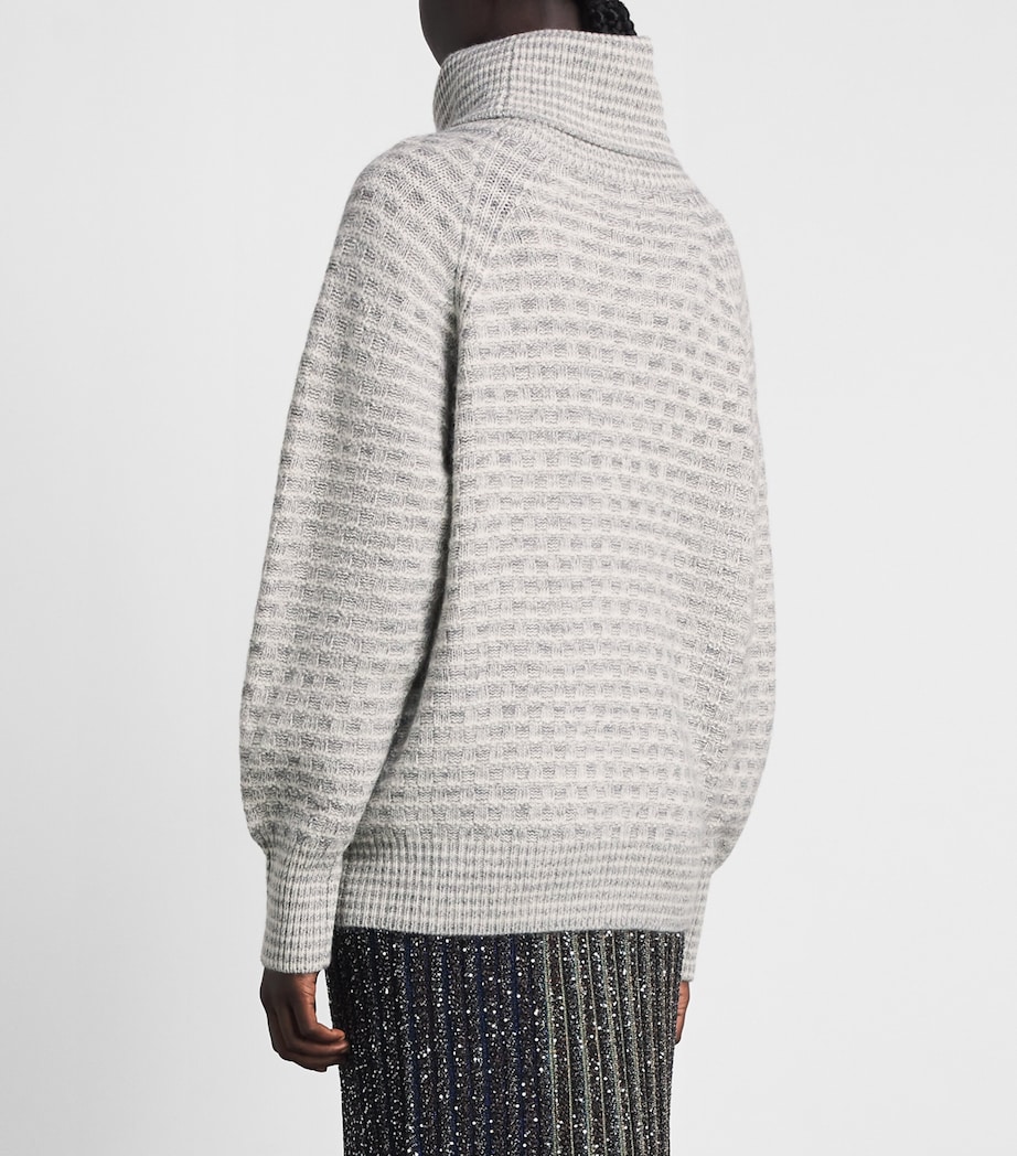 Missoni Womens Mock-Neck Sweater White And Grey Image 5