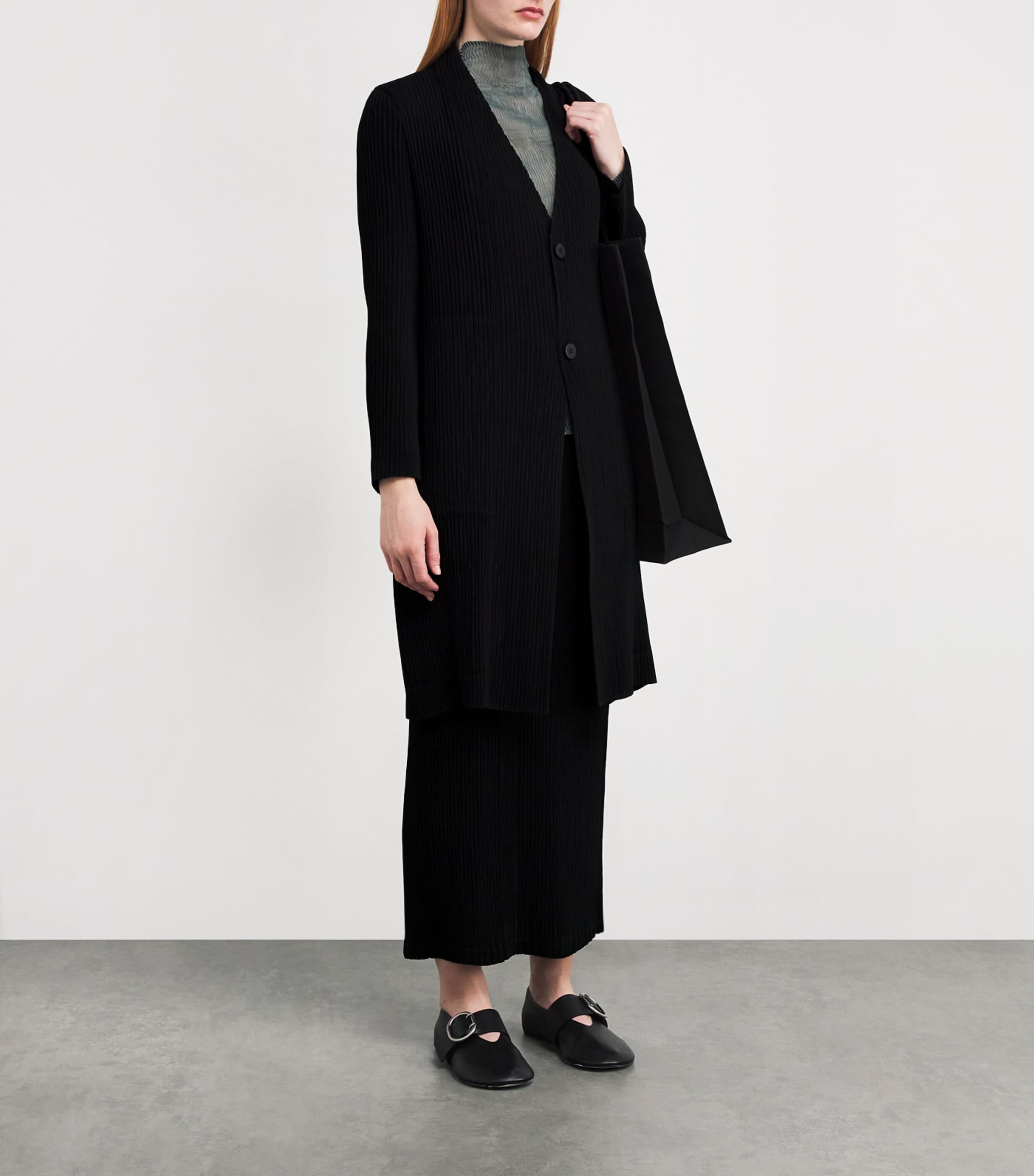 Issey Miyake Hatching Pleats Longline Coat | Harrods US Issey Miyake Hatching Pleats Longline Coat | Harrods US