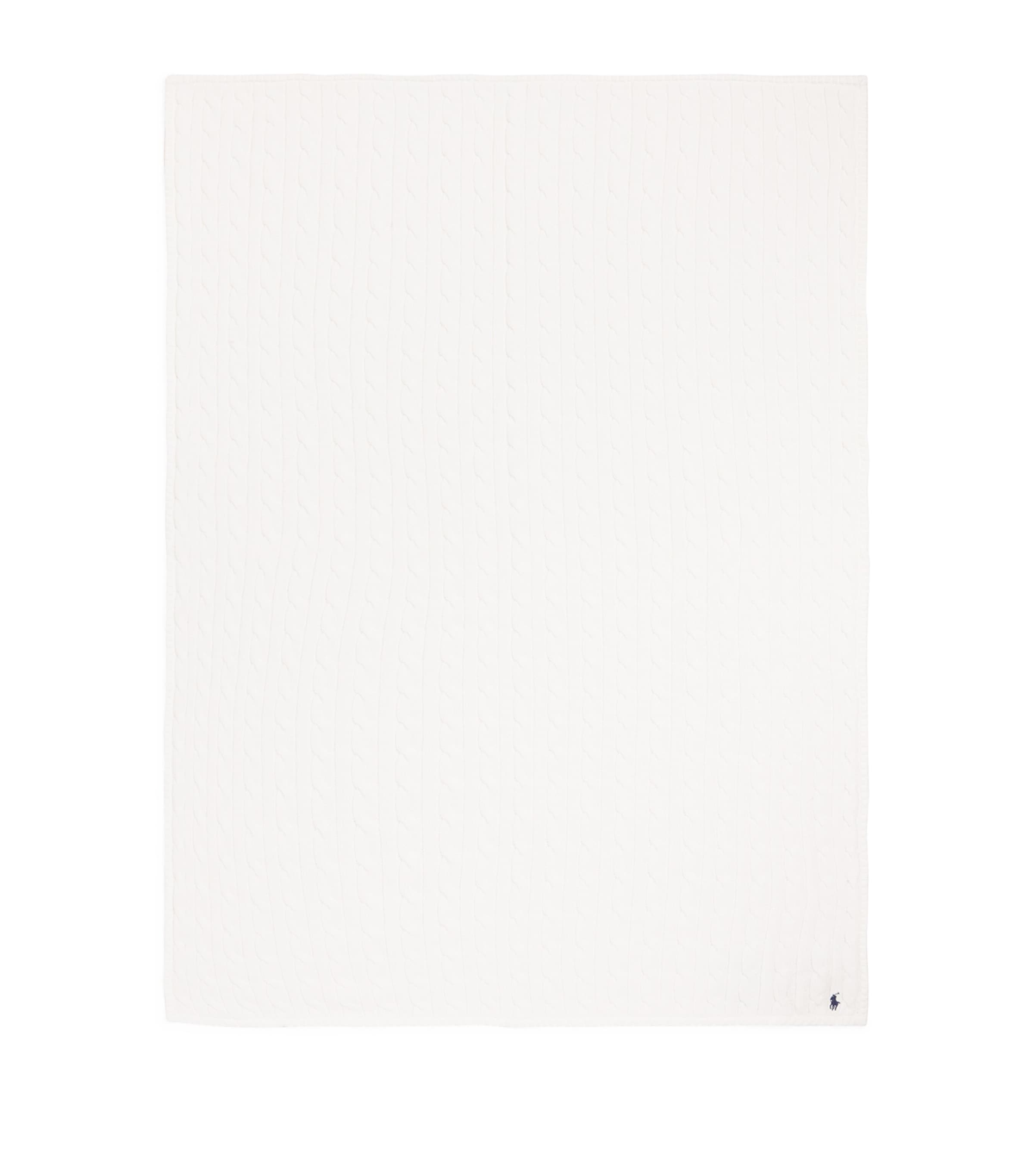 Ralph Lauren Cotton Cable-knit Blanket In White