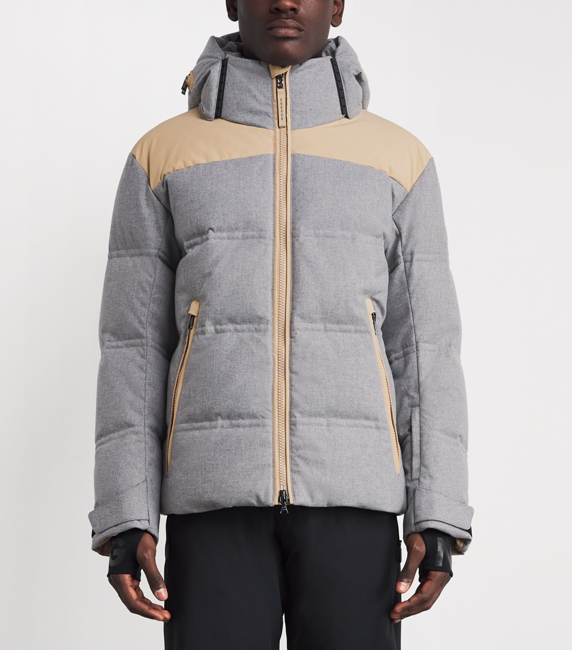 Down-Filled Wali Ski Jacket 012-LIGHT GREY MEL Image 3