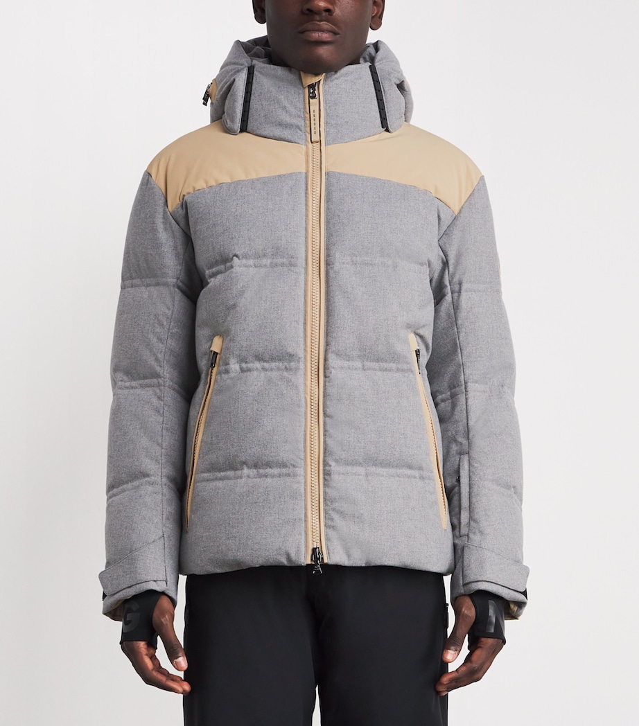 Down-Filled Wali Ski Jacket 012-LIGHT GREY MEL Image 3