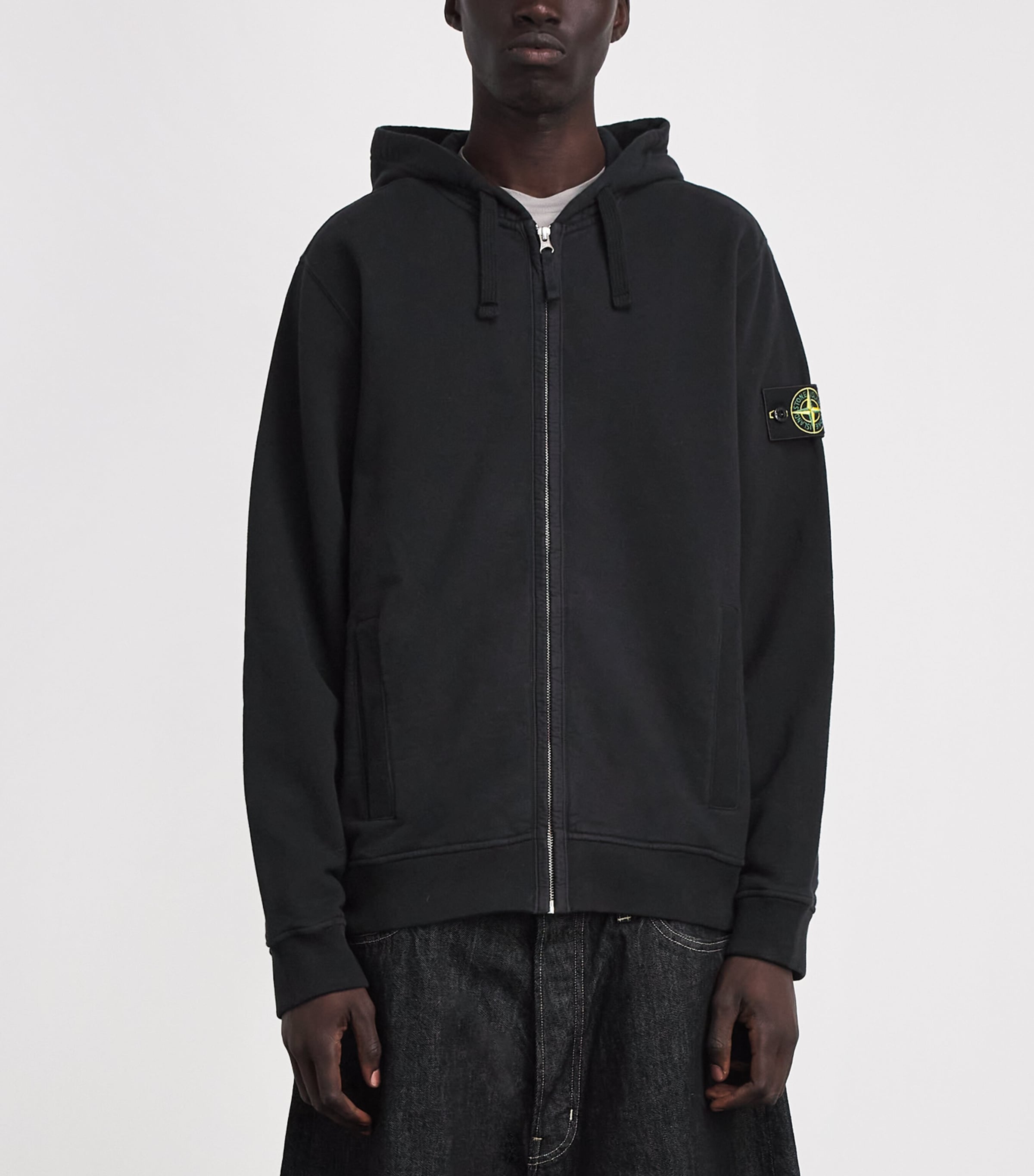 Stone Island Mens Organic Cotton Compass Hoodie Image 4