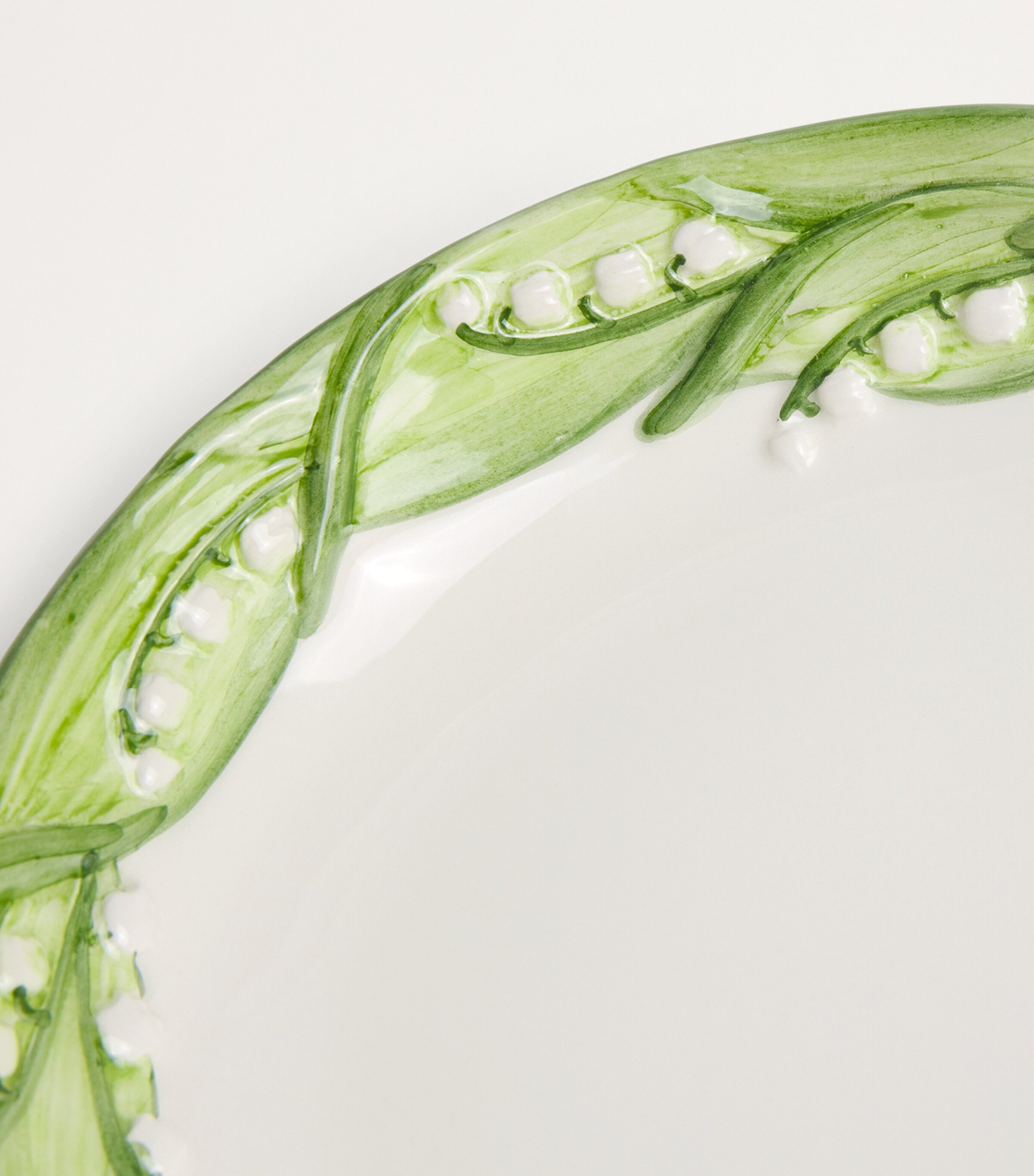 Lilly Of The Valley Pasta Bowl (21cm) WHITE/GREEN Image 4