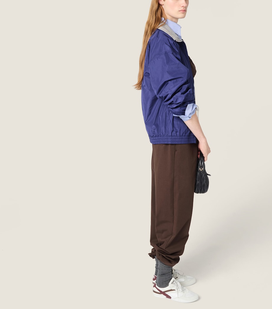 Miu Miu Womens Cotton Logo Track Pants Brown Image 5