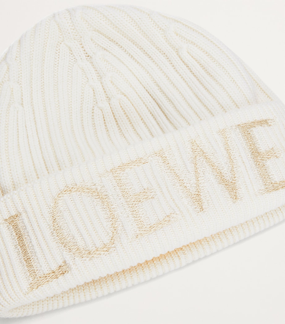 Wool Logo Beanie WHITE Image 3