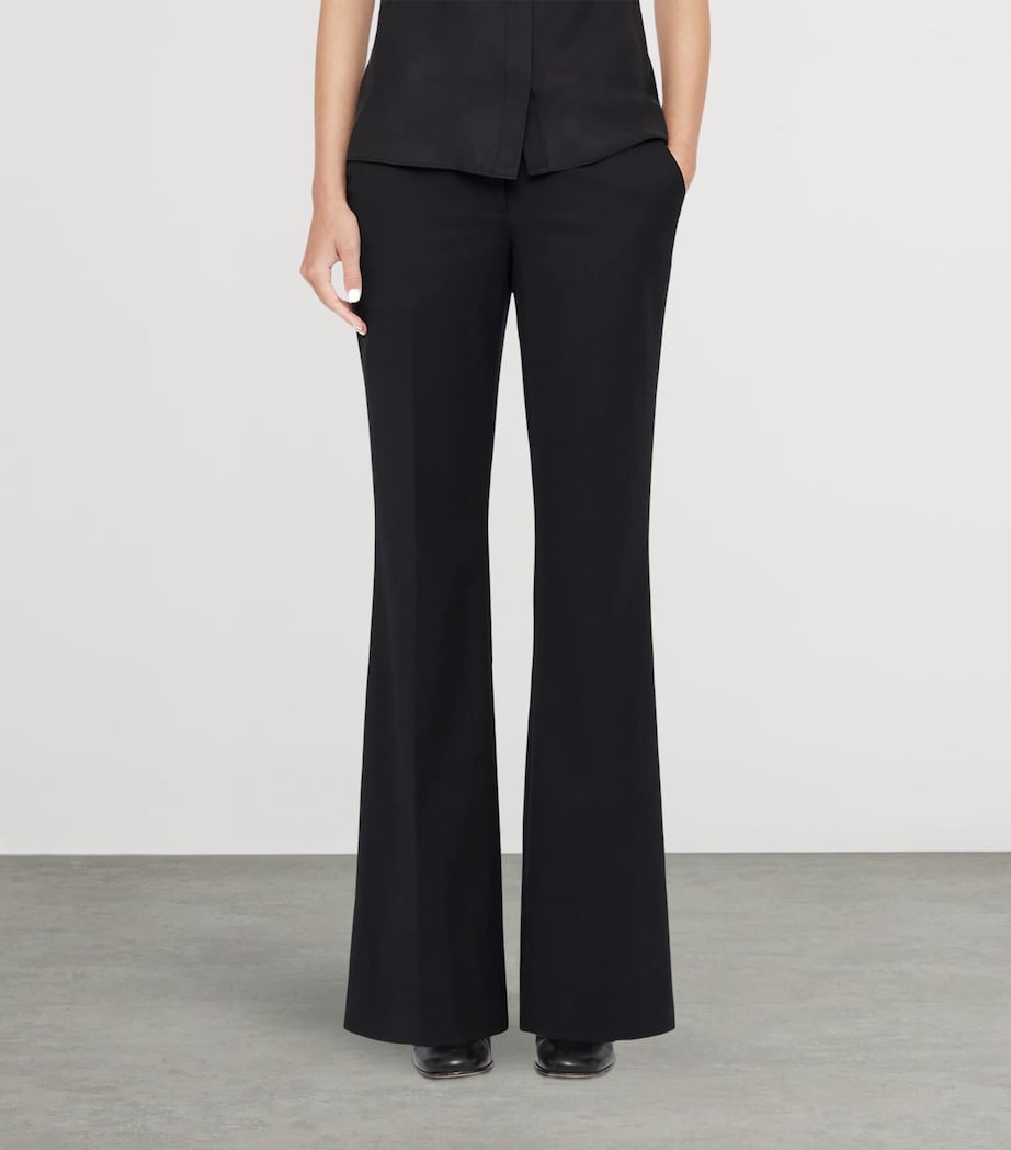 AllSaints Womens Solace Bootcut Trousers Black Image 3