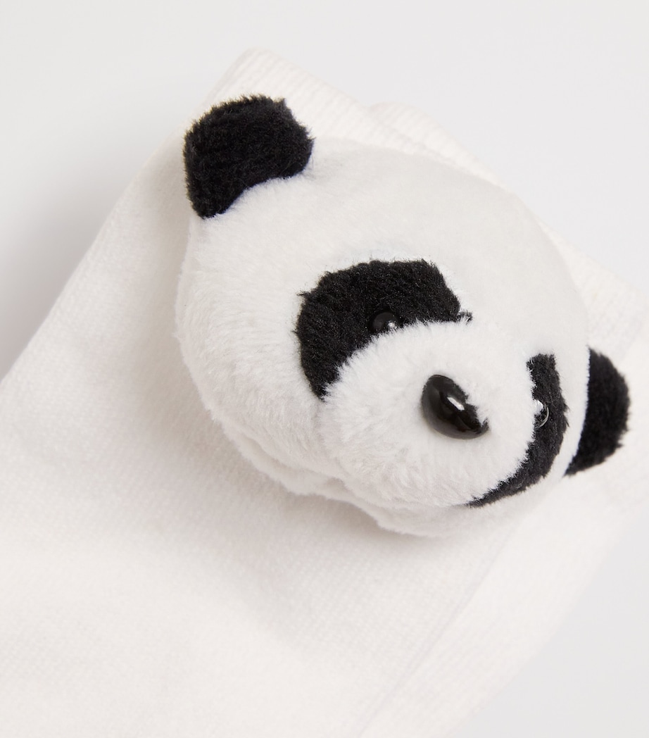 Panda Knee-High Socks 01 WHITE Image 2