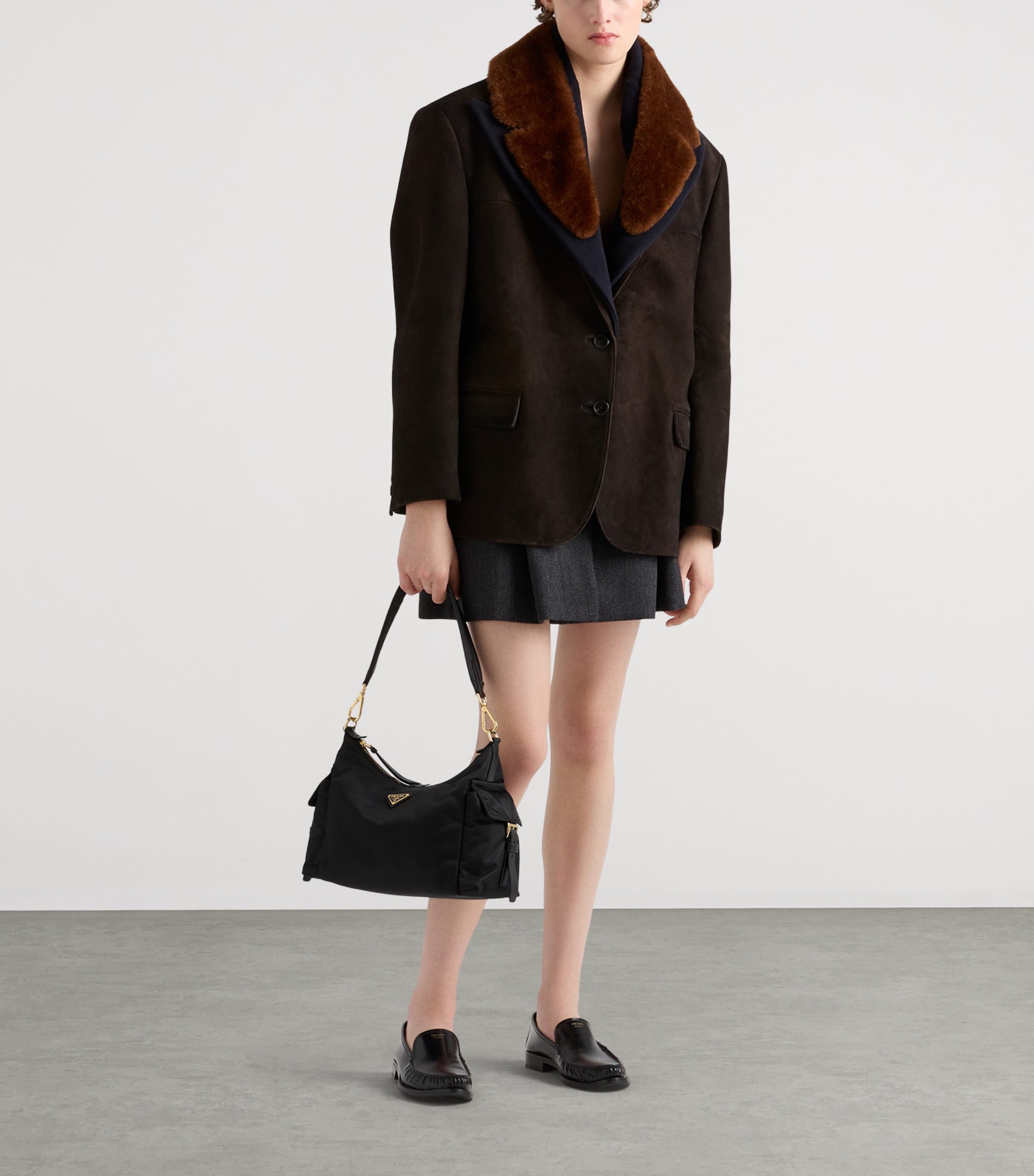 Re-Nylon and Leather Explore Shoulder Bag F0002 Image 2