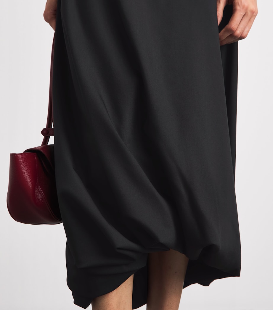 Róhe Womens Twisted Midi Skirt Black Image 3
