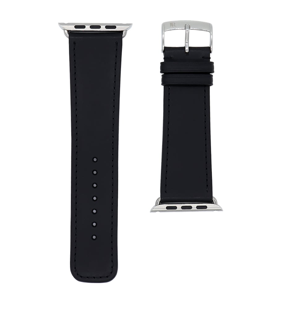 Jean Rousseau Leather Apple Watch Strap (38mm) Black Image 1