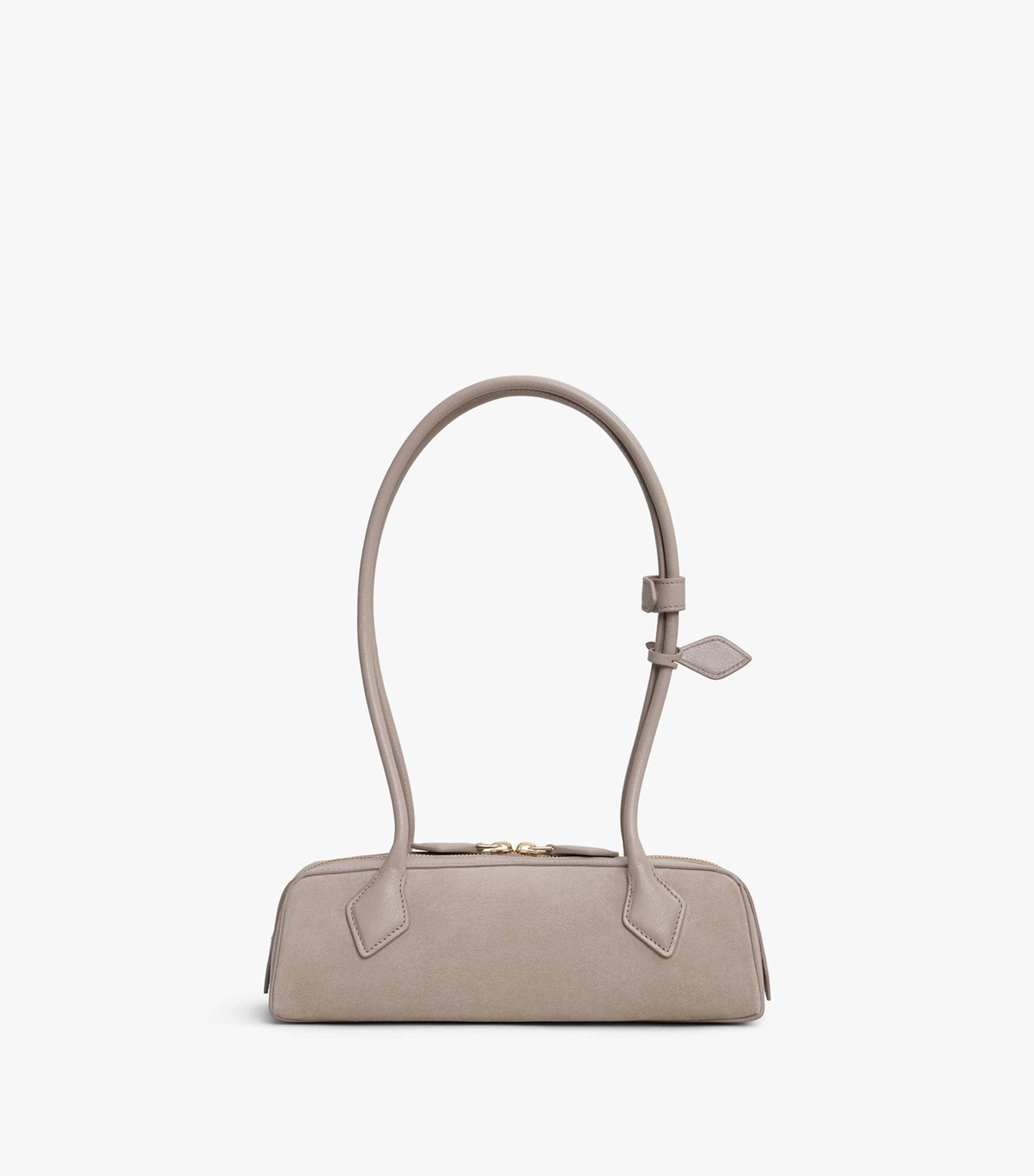 Small Suede Le Teckel Shoulder Bag GREGE Image 2