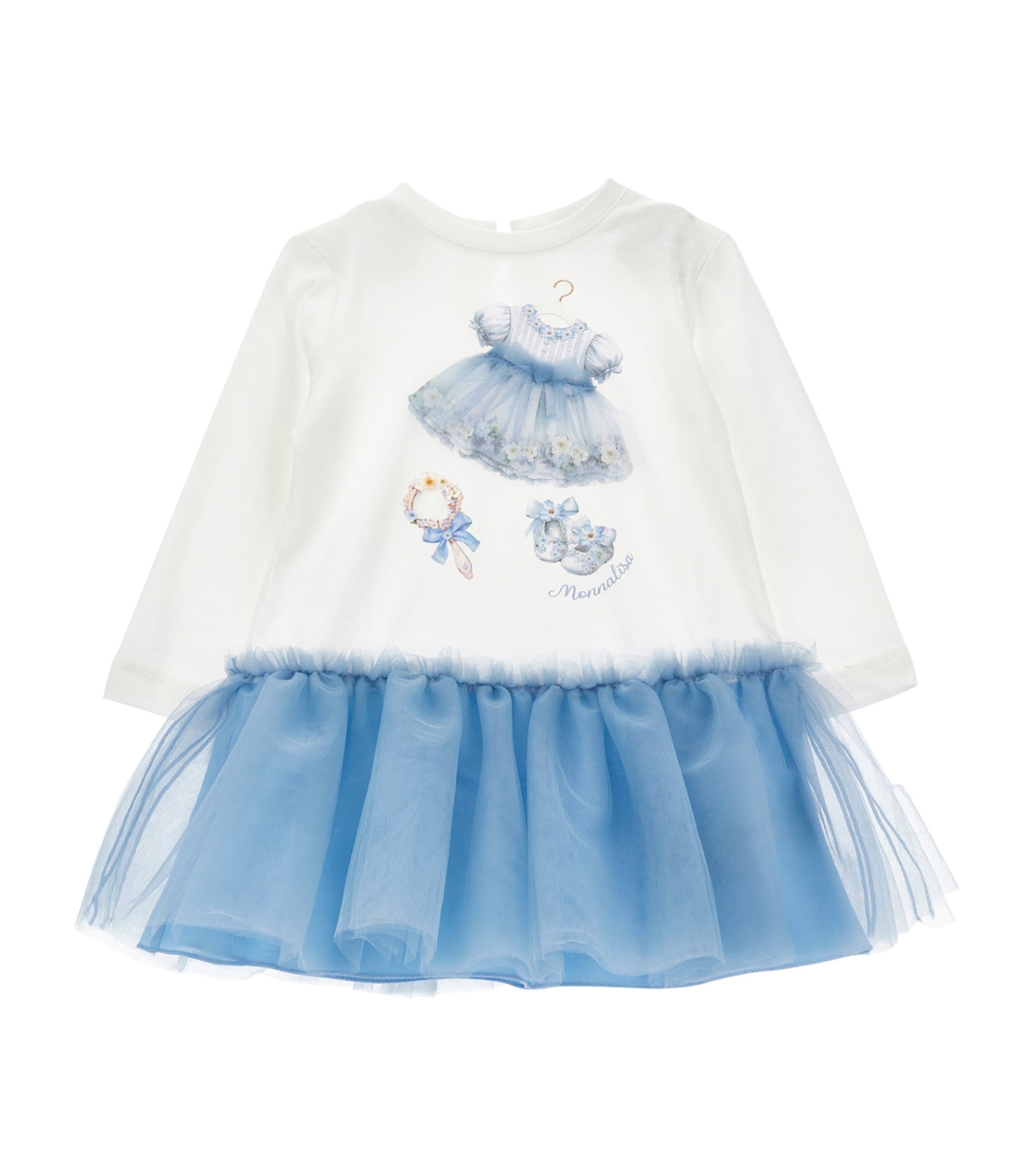 Cotton-Tulle Printed Dress (3-36 Months) PANNA+CELESTE Image 1