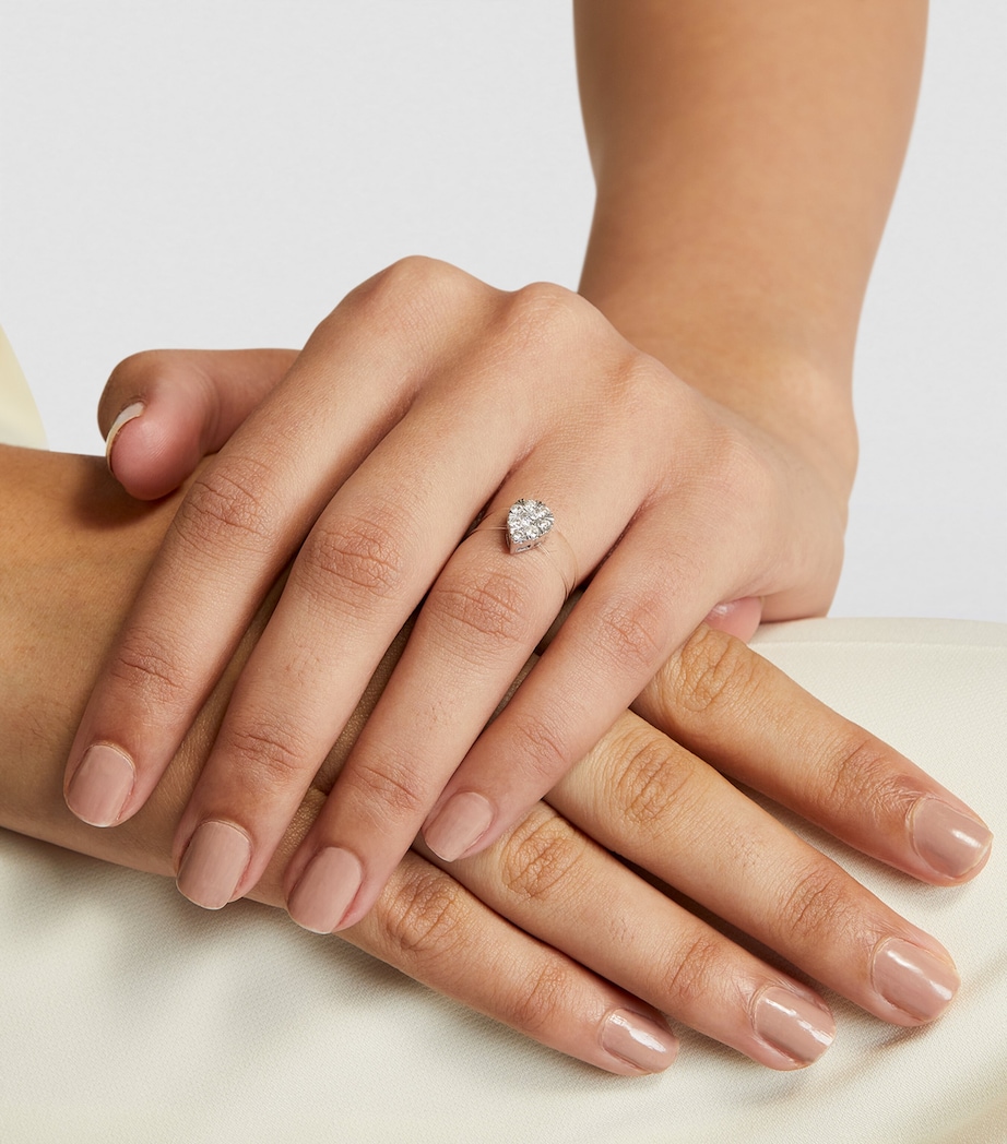 White Gold and Diamond Floating Ring WHITE GOLD Image 4