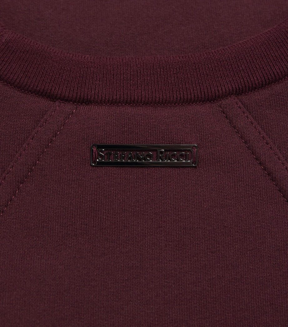 Stefano Ricci Kids Cotton-Cashmere Crew-Neck Sweatshirt (4-16 Years) Image 3