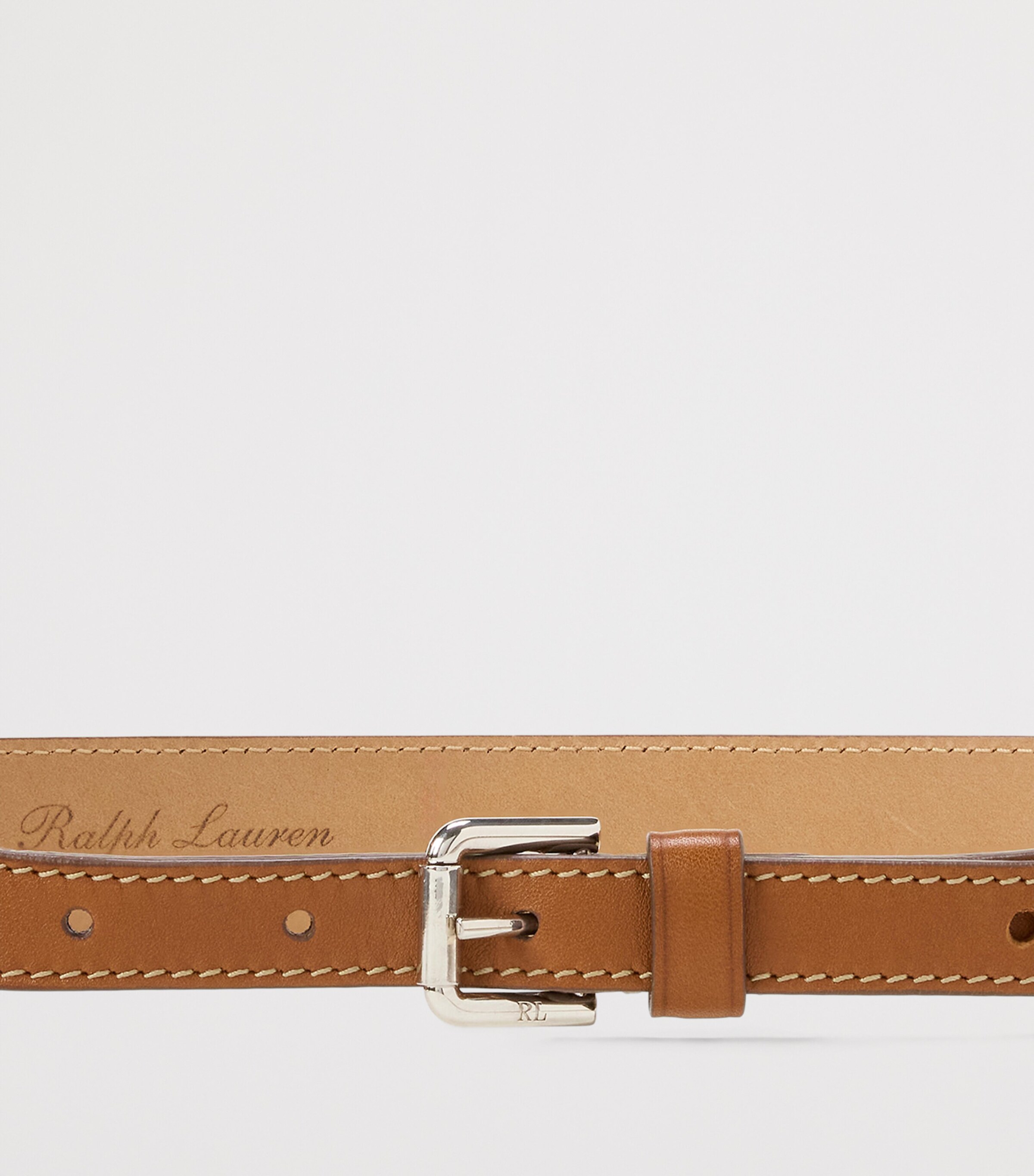 Ralph Lauren Collection Leather Belt Rl Gold Image 3