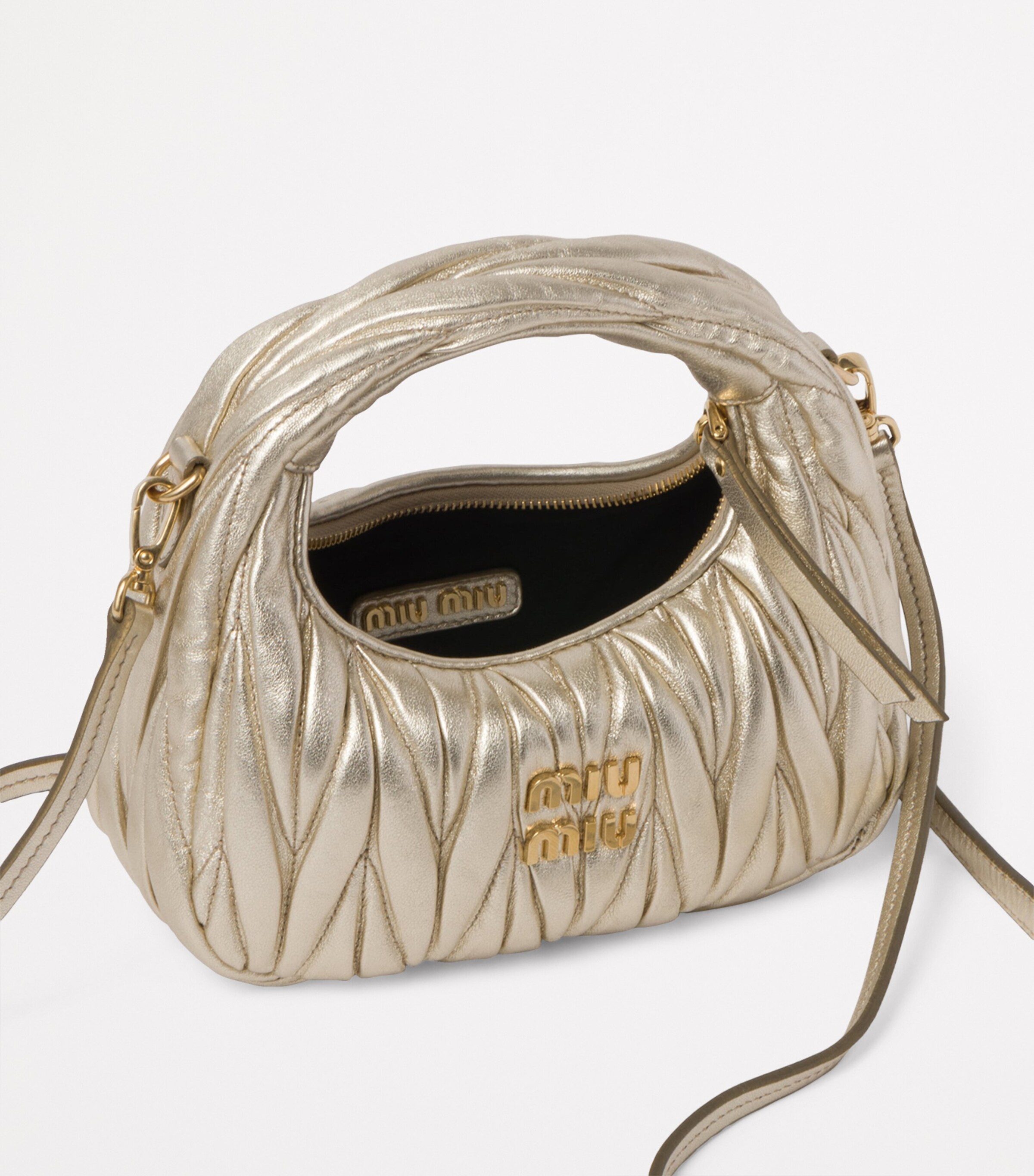 Mini Matelassé Leather Wander Top-Handle Bag F0846 Image 6