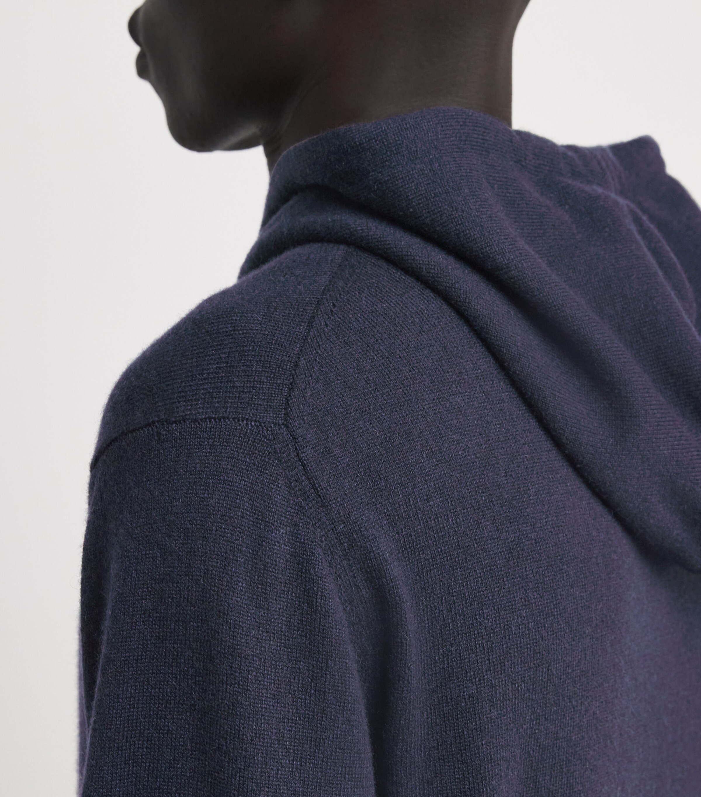 Fioroni Cashmere Mens Cashmere Hoodie Navy Image 6