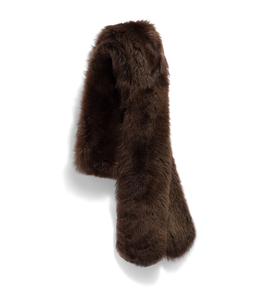 Miu Miu Shearling Stole Brown Image 1