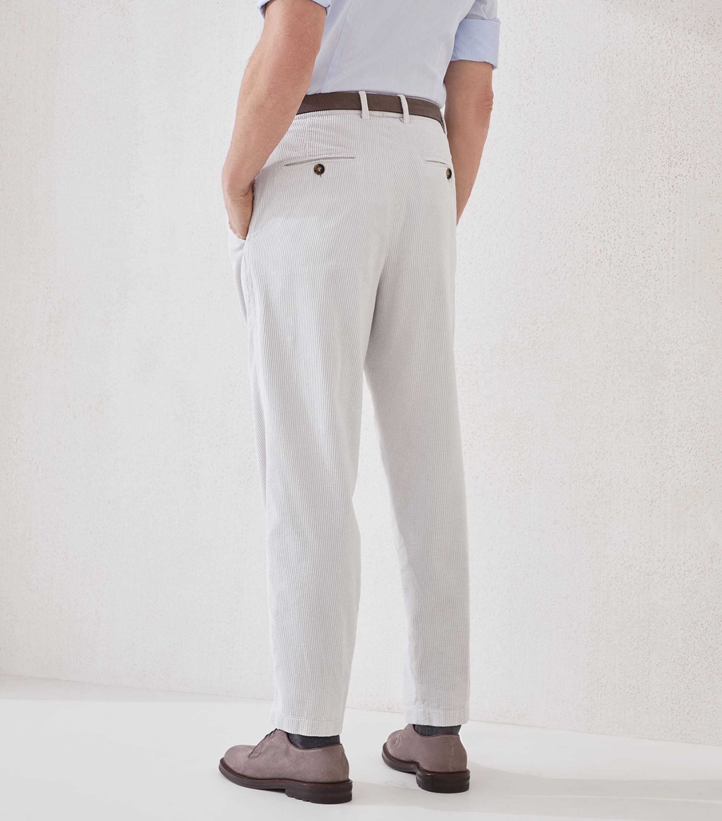 Corduroy Straight Trousers C6023 Image 3