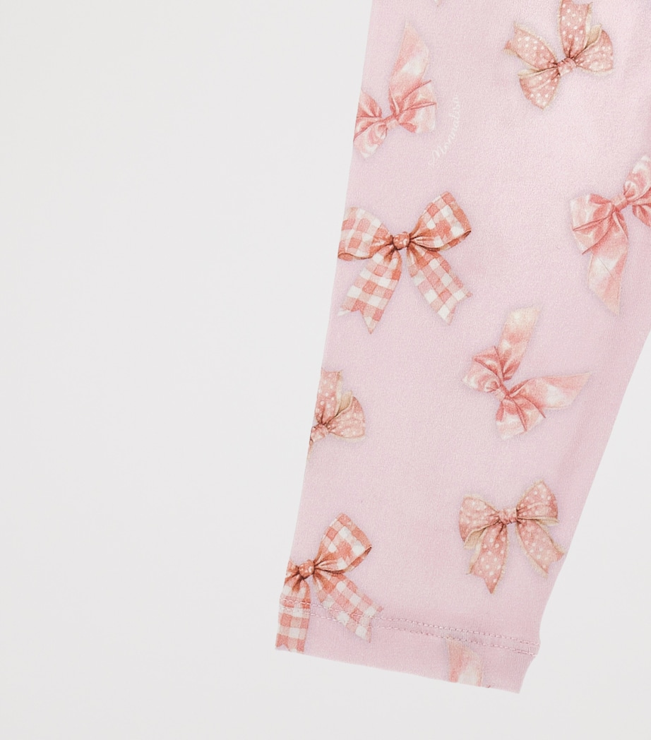 Bow-Print Leggings (3-36 Months) ROSA FAIRYTALE Image 3