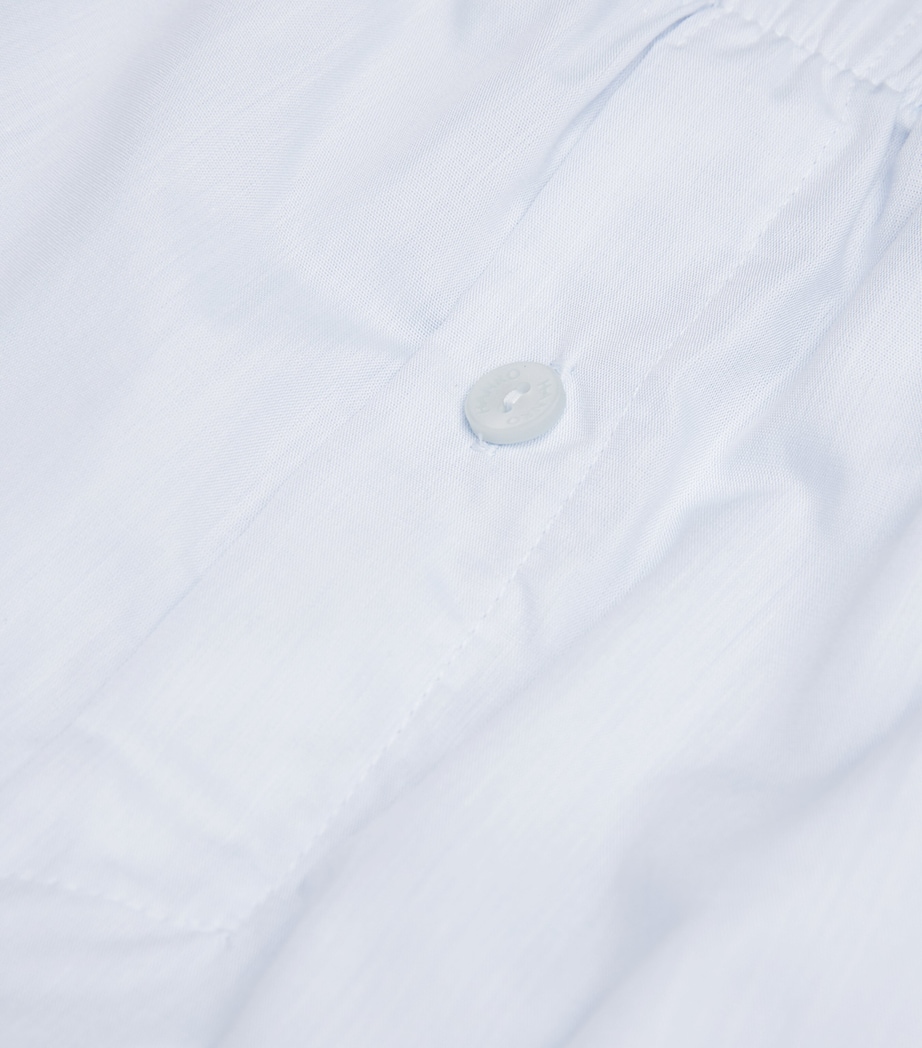 Cotton Woven Boxer Shorts 1033/LIGHT BLUE Image 5