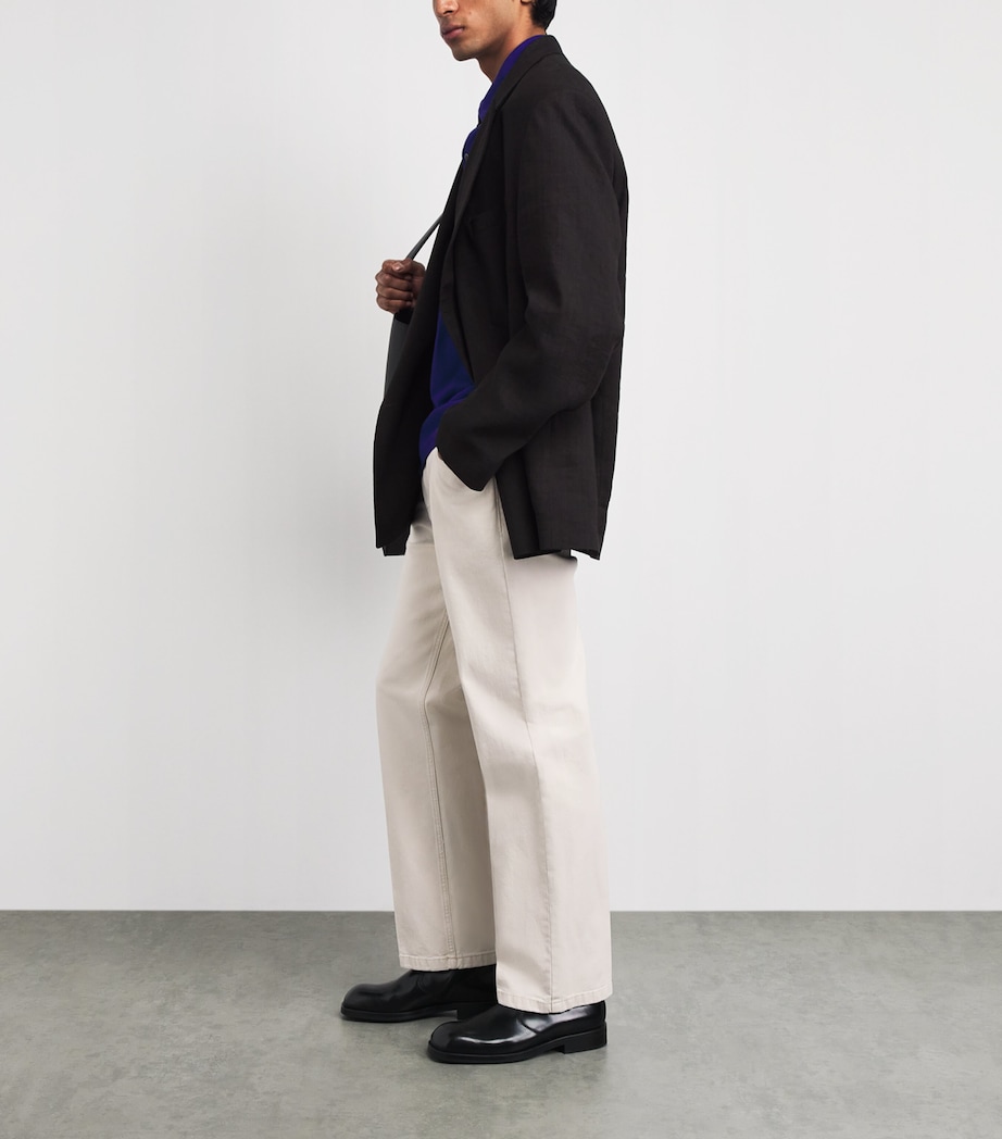 System Mens Straight Jeans Ecru Image 2