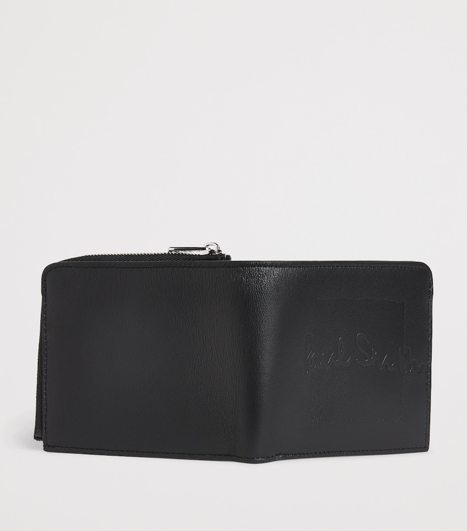 Leather Signature Stripe Bifold Wallet 79_BLACK Image 3