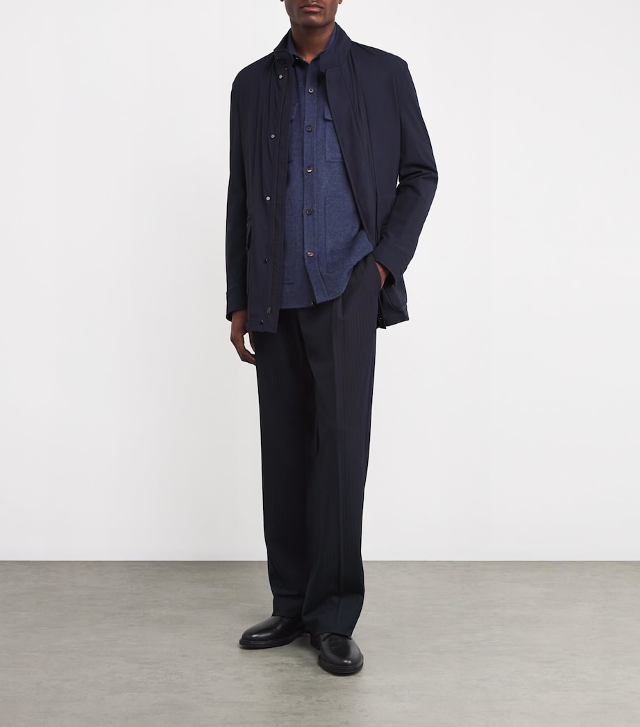 Virgin Wool-Blend Jacket 002 DARK BLUE Image 2