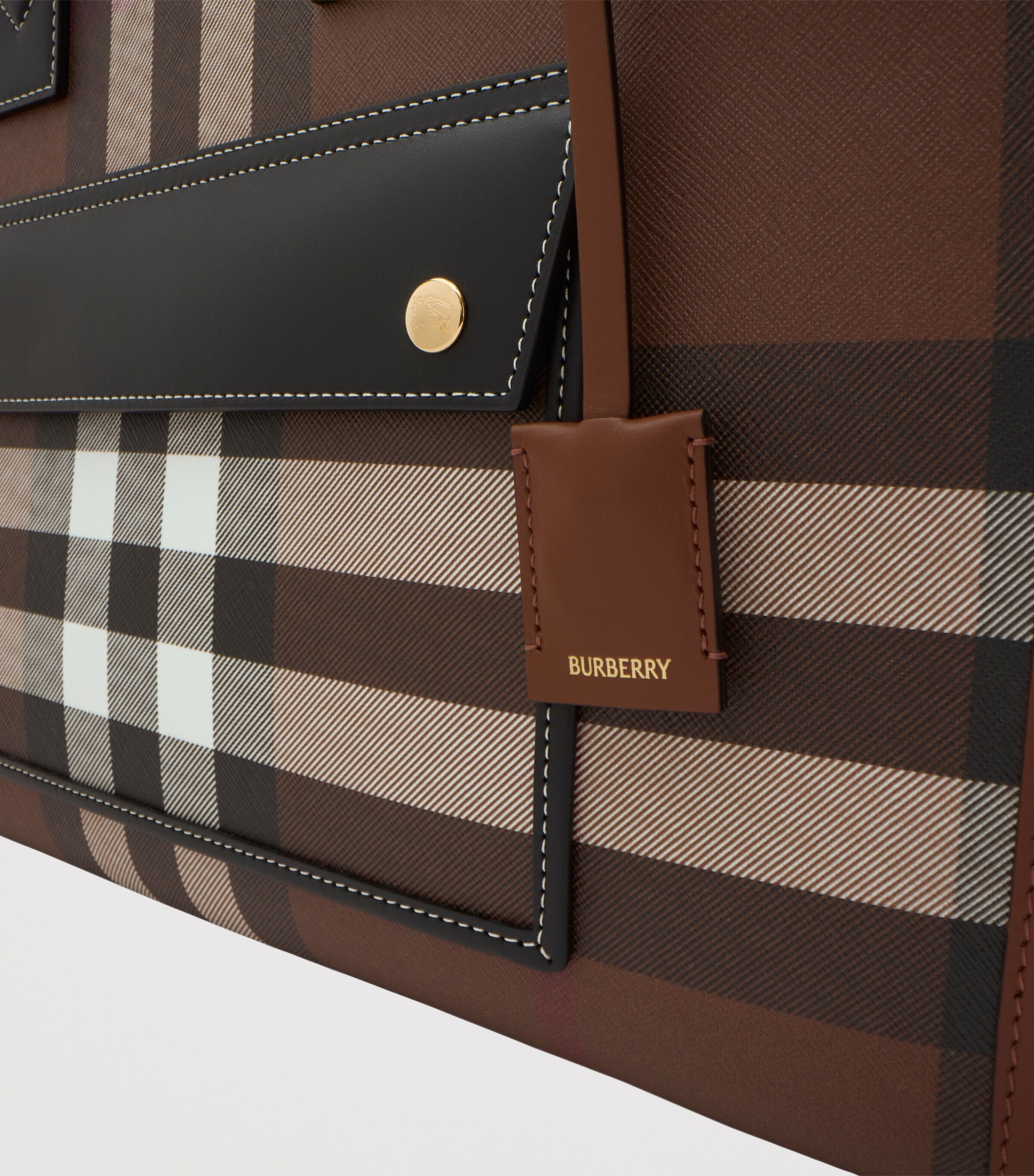 Burberry Medium Freya Tote Dark Birch Brown Image 6